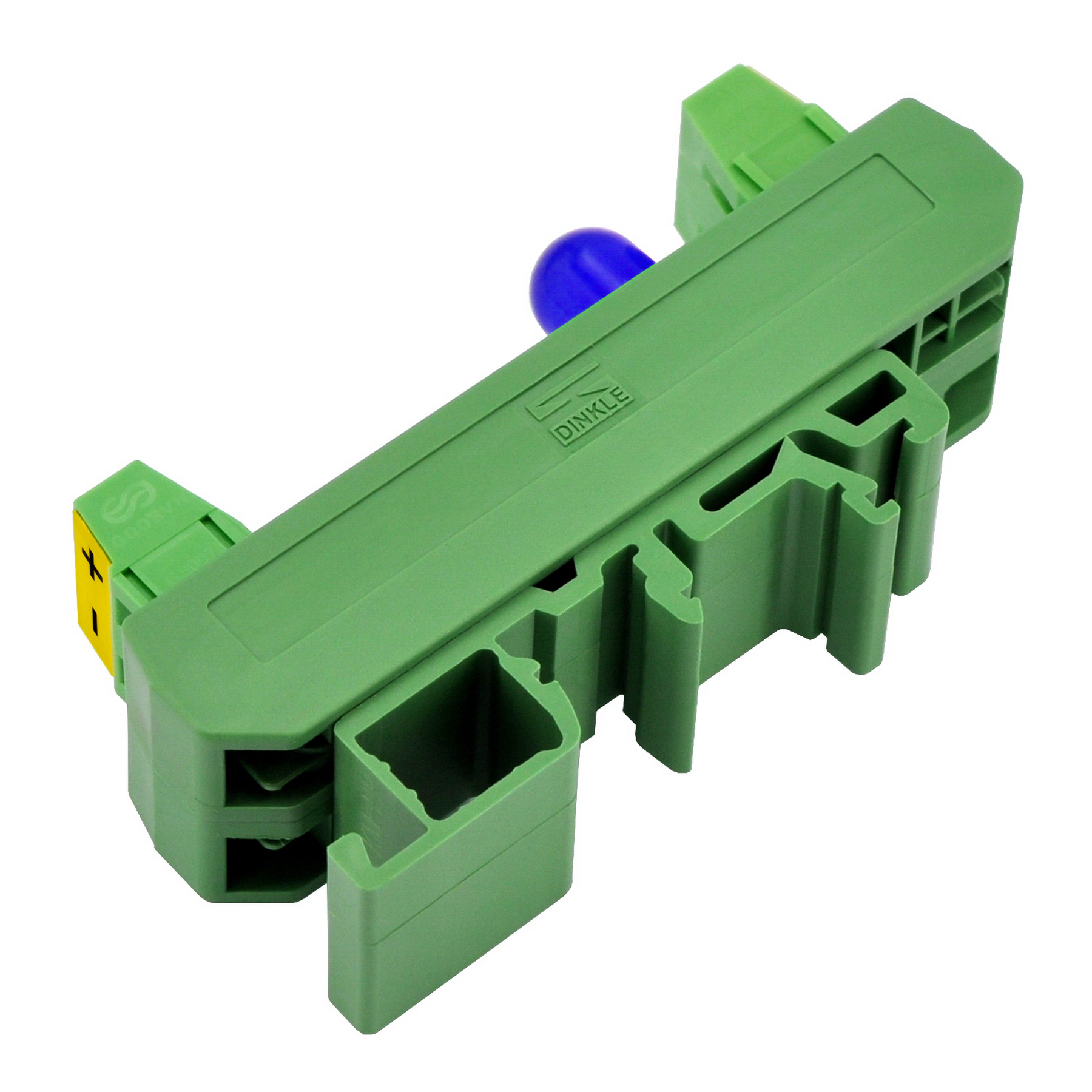 DIN Rail Mount DC 5-32V 1 Channel Blue 10mm LED Indicator Light Module