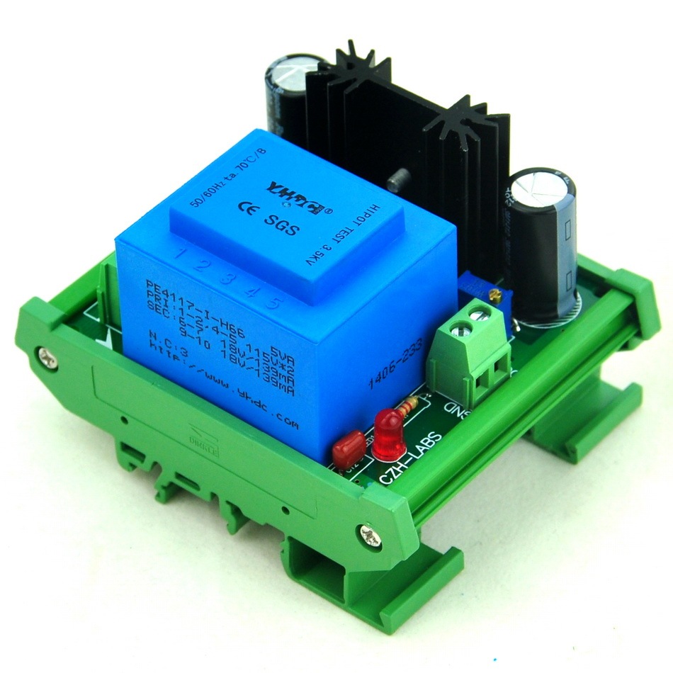 CZH-LABS DIN Rail Mount Input AC230V Output DC1.25~15.8V Adjustable Voltage Regulator.