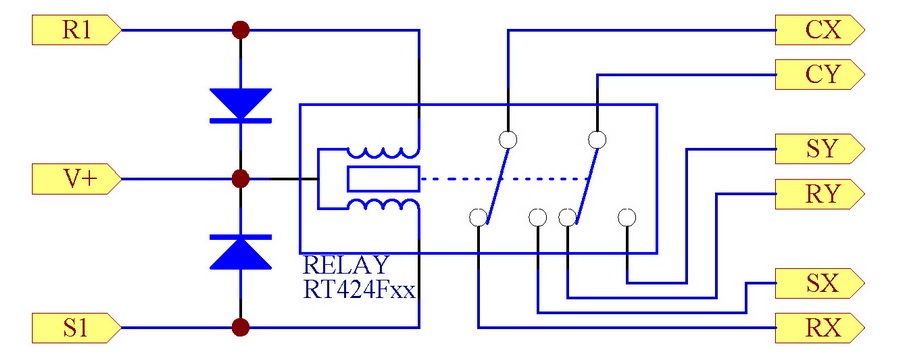 ELECTRONICS-SALON DIN Rail Mount Passive Bistable/Latching DPDT 8A Power Relay Module, 24V Version
