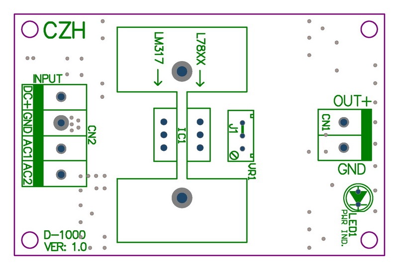 CZH DIN Rail Mount Positive 1.25~37V DC Adjustable Voltage Regulator Module.