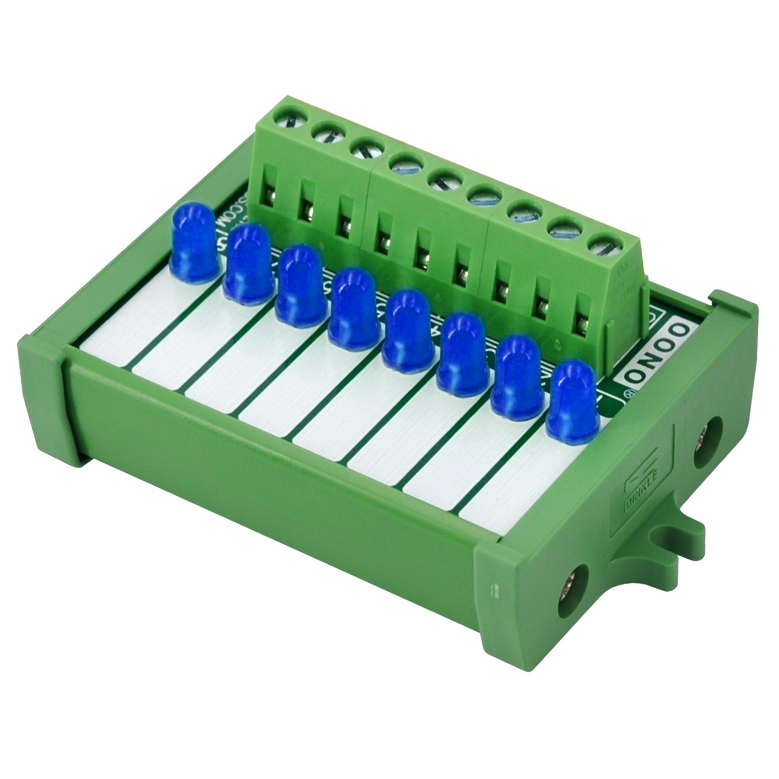 Screw Mount 8 Blue LED Indicator Light Module, Support 5-50VDC Common Positive and Negative