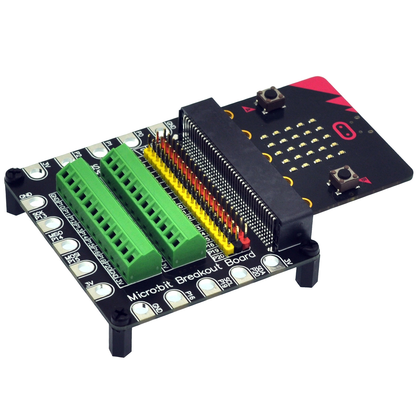 Edge Connector IO Breakout Board for BBC micro:bit, Microbit Breakout Module.