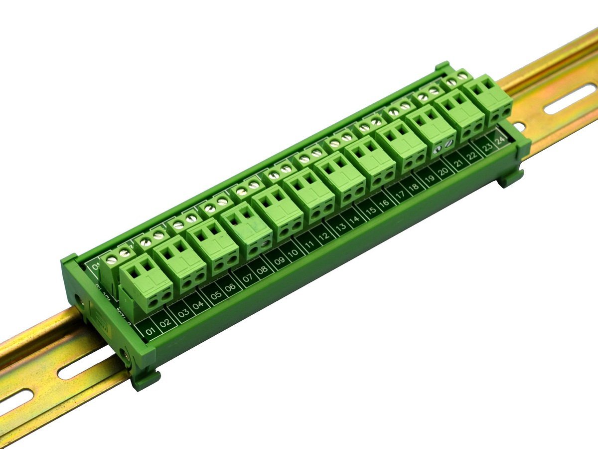 ELECTRONICS-SALON DIN Rail Mount Pluggable Top Wiring 12x2 Pole 10A/300V Terminal Block Module.
