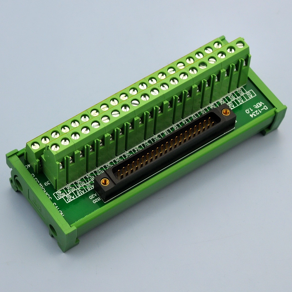 Compatible XW2B-40F5-P 40Pin Rectangular Connector-Terminal Block Conversion Module, for PLC Wiring. MD-D1234T-1