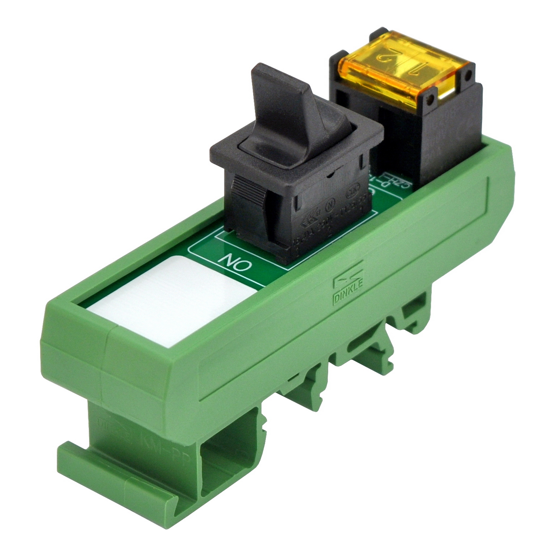 DIN Rail Mount 1 Channel Paddle Rocker Switch Module, 10Amp 250VAC / 50VDC