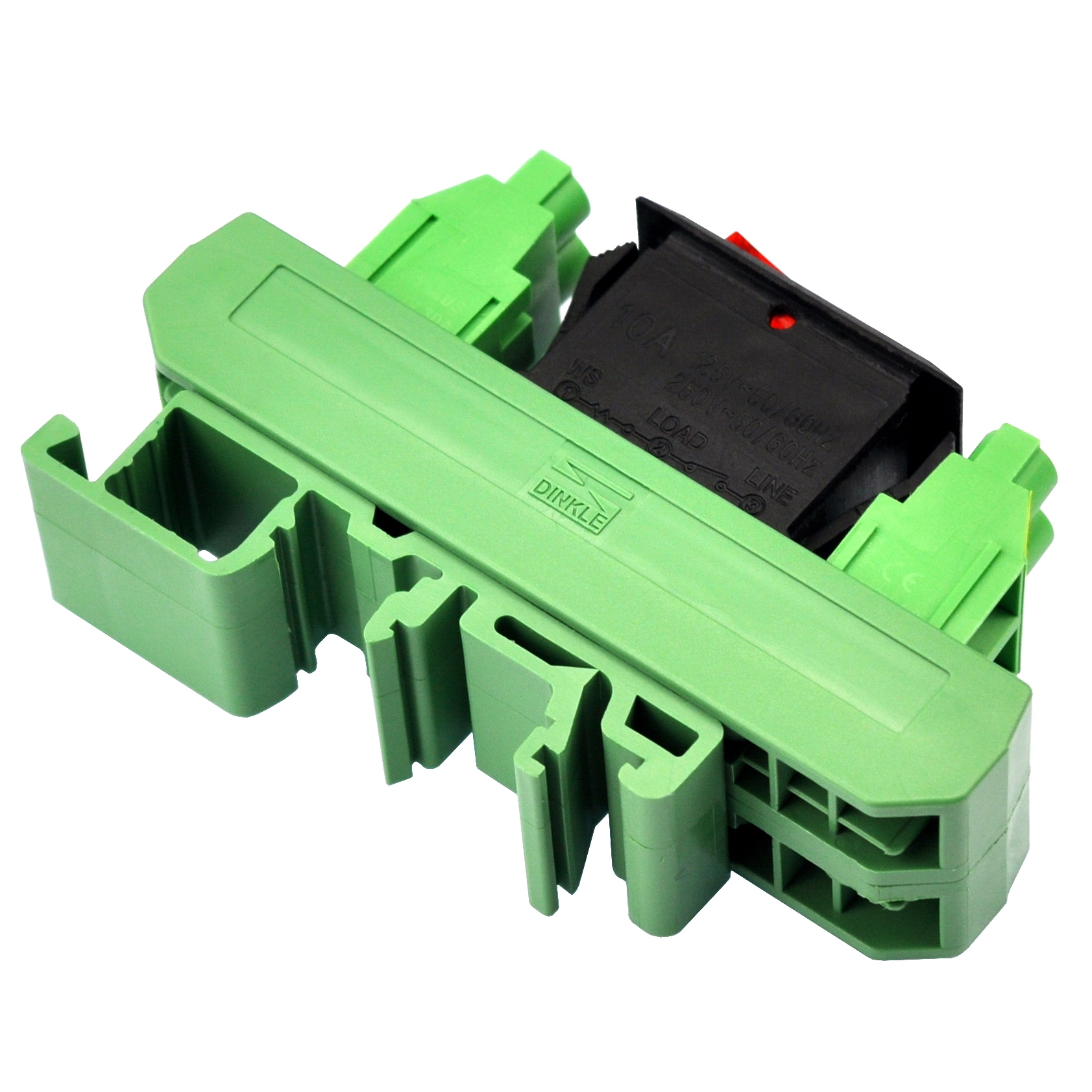 Rocker Switch Thermal Circuit Breaker Overload Protector Module DIN Rail Mount