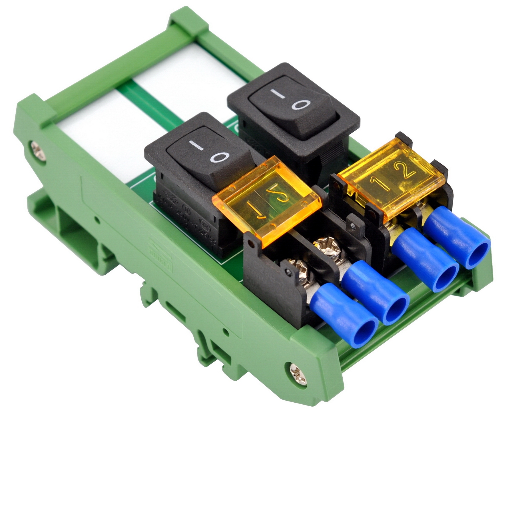 Wall Mount 2 Channel Rocker Switch Module, 10Amp 250VAC / 50VDC