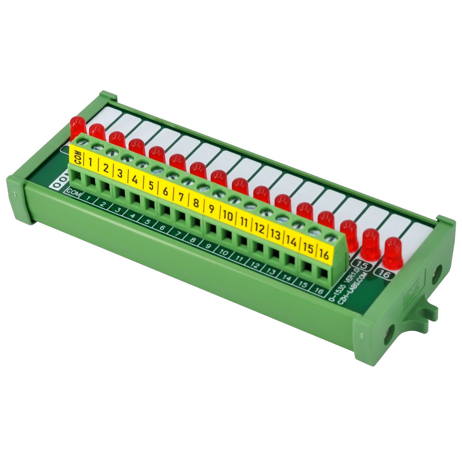 Screw Mount 16 Red LED Indicator Light Module, Support 5-50VDC Common Positive and Negative