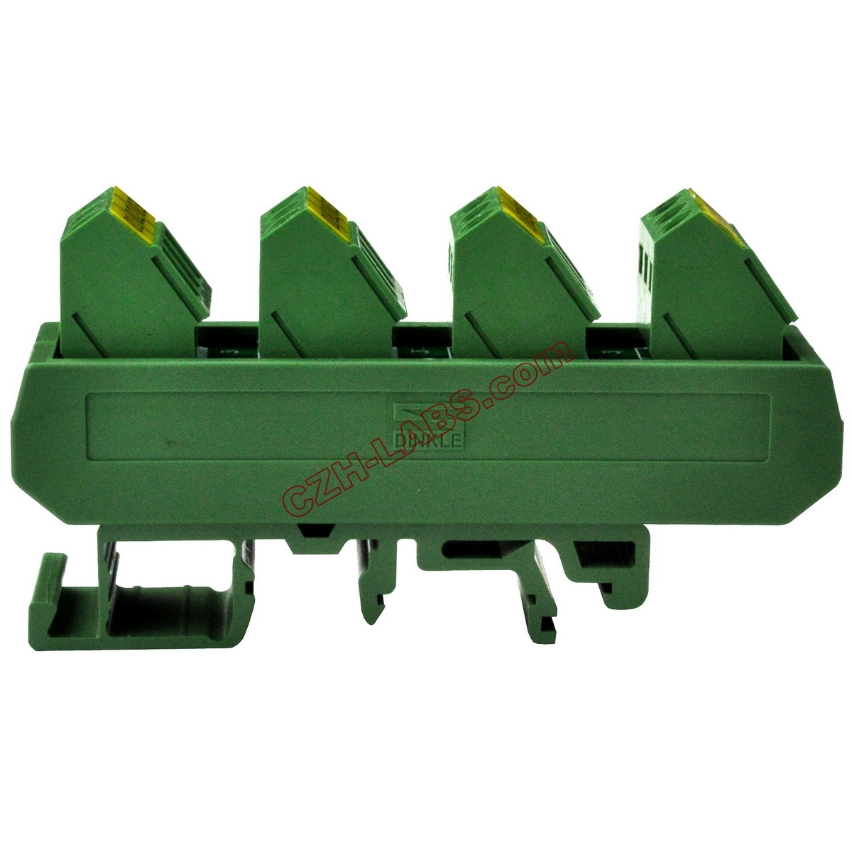 Slim DIN Rail Mount 16A/300V 4x3 Position Screw Terminal Block Distribution Module.