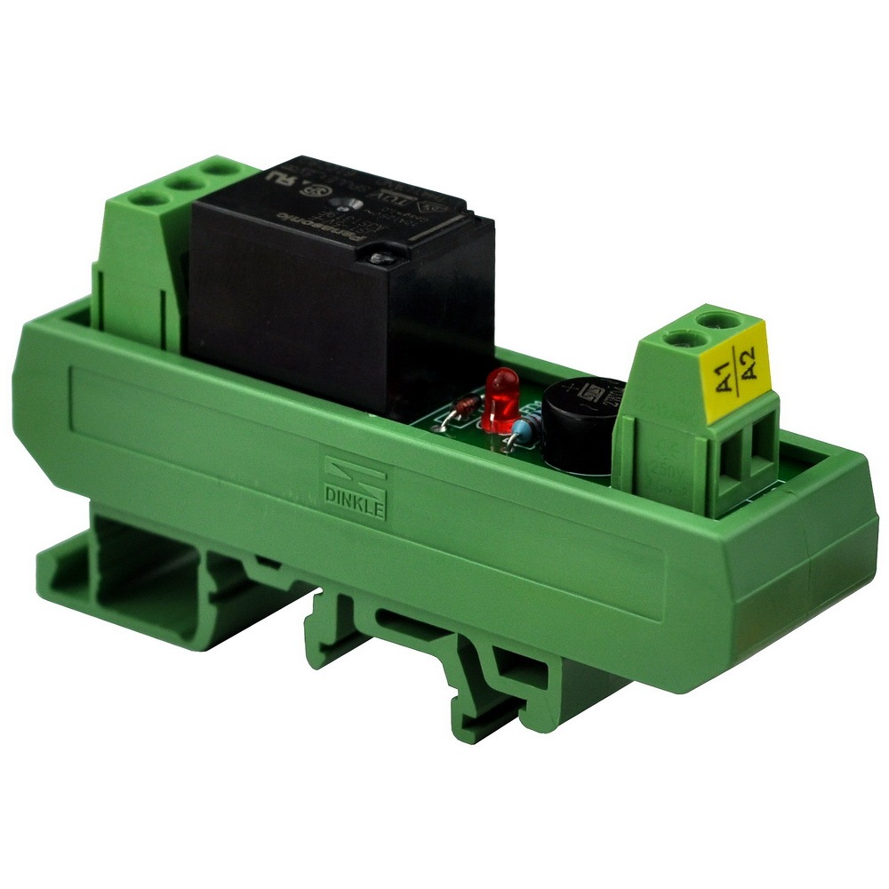 ELECTRONICS-SALON AC/DC 12V Slim DIN Rail Mount 10Amp SPDT Power Relay Interface Module, JS1-12V-F.