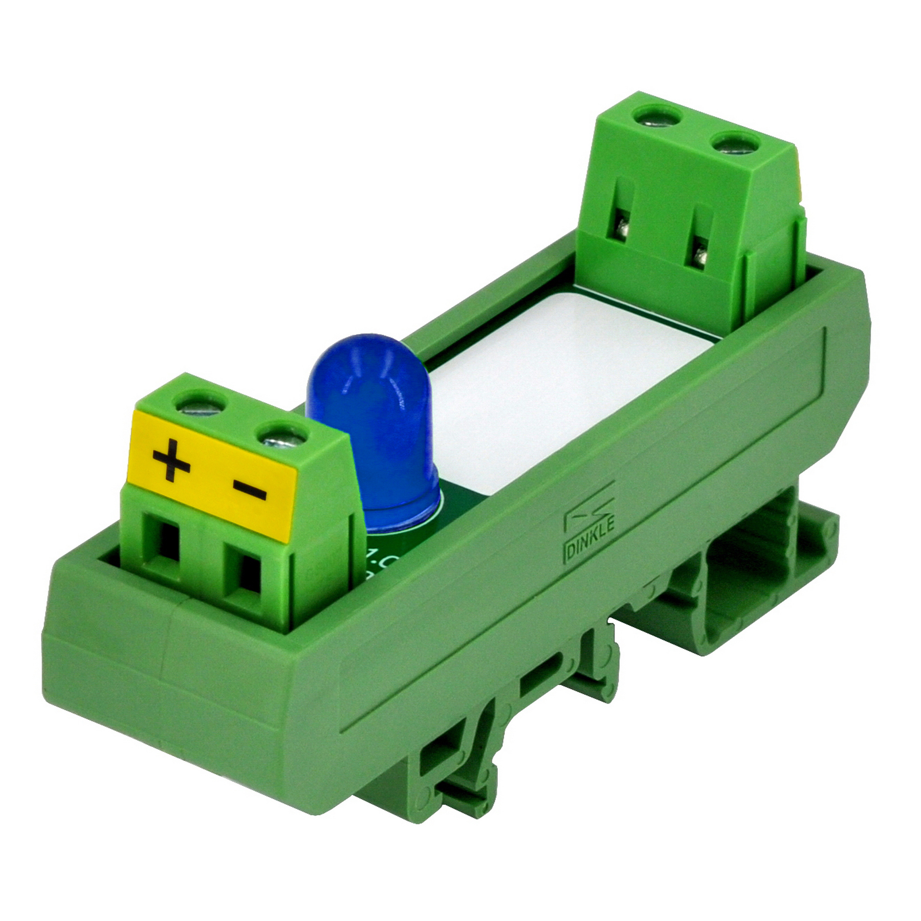DIN Rail Mount DC 5-32V 1 Channel Blue 10mm LED Indicator Light Module