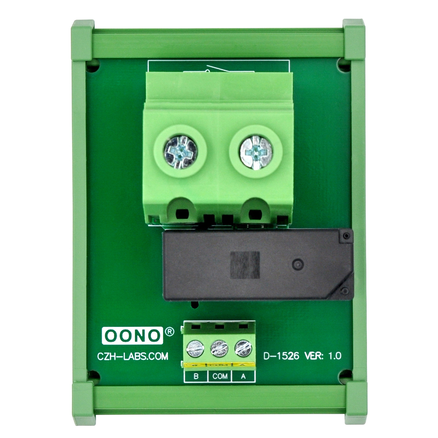 Passive 12V SPST 90Amp 277VAC/60VDC Latching Relay Module, DIN Rail Mount, OONO D-1526T