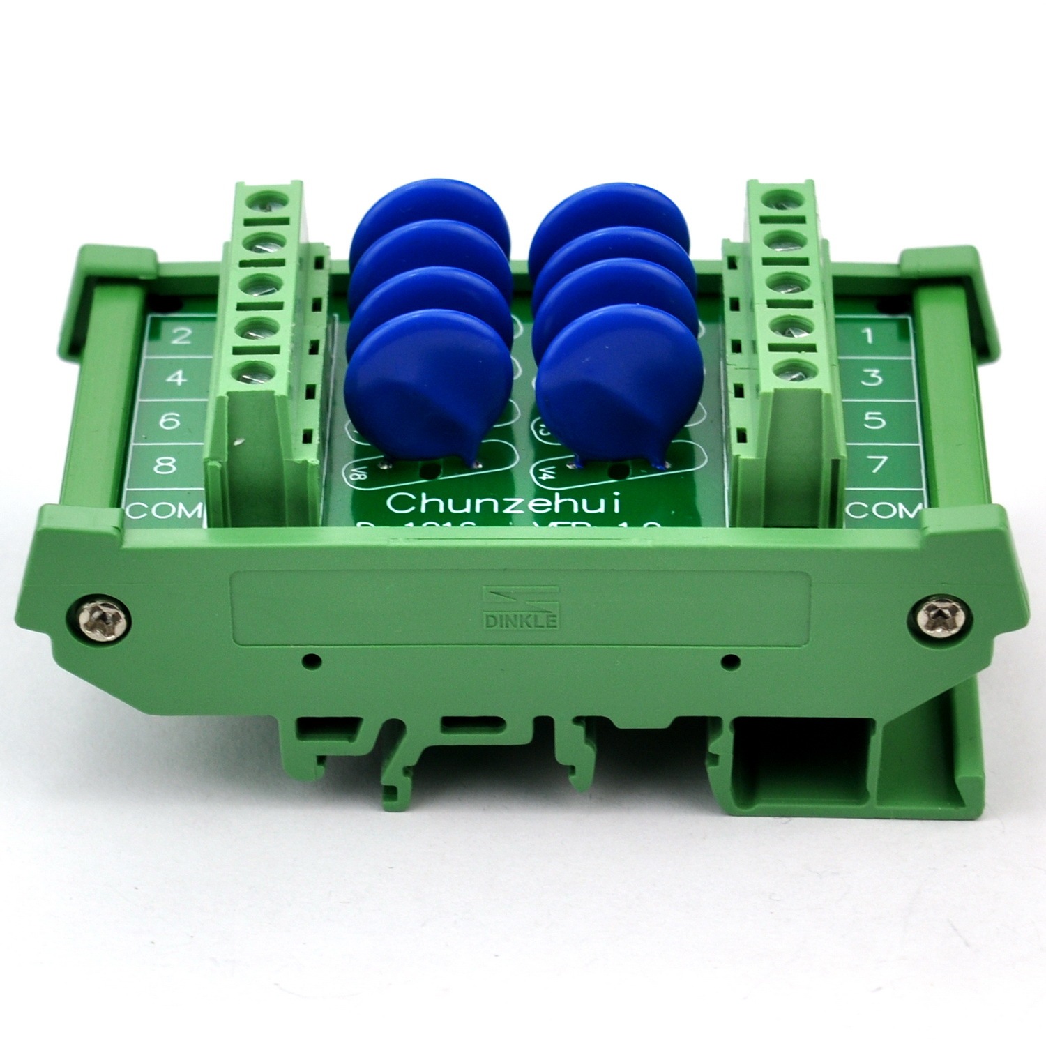 Chunzehui 8 Channels Common DIN Rail Mount 60V SIOV Metal Oxide Varistor Interface Module, Surge Suppressor Protection SPD Board.