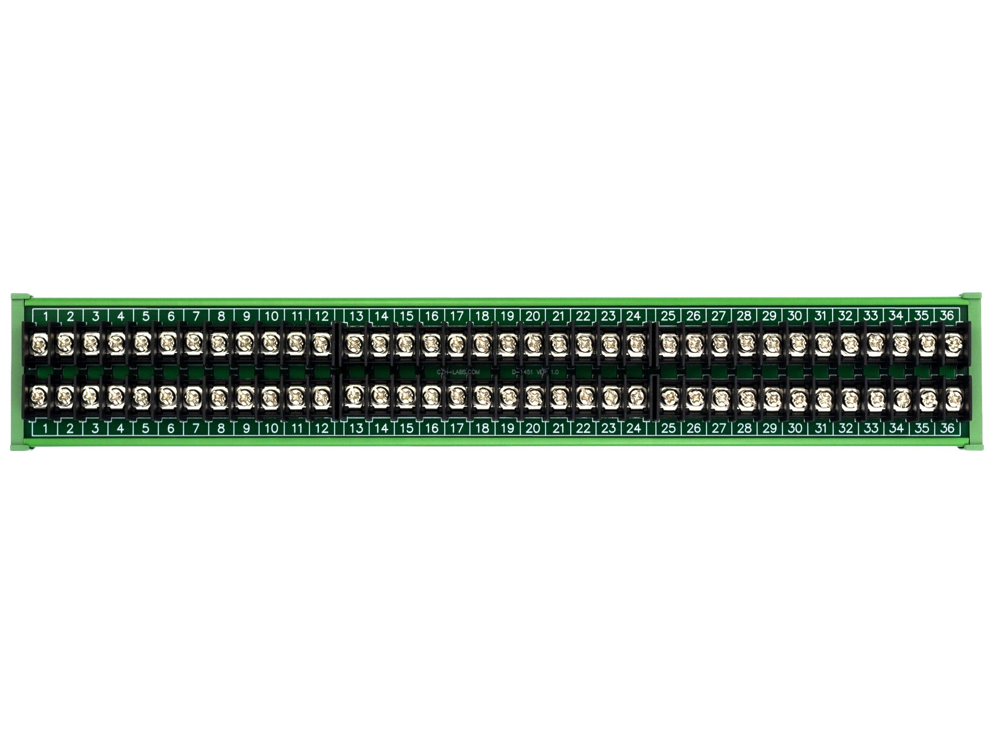 DIN Rail Mount 20Amp 2x36 Position Barrier Terminal Block Module