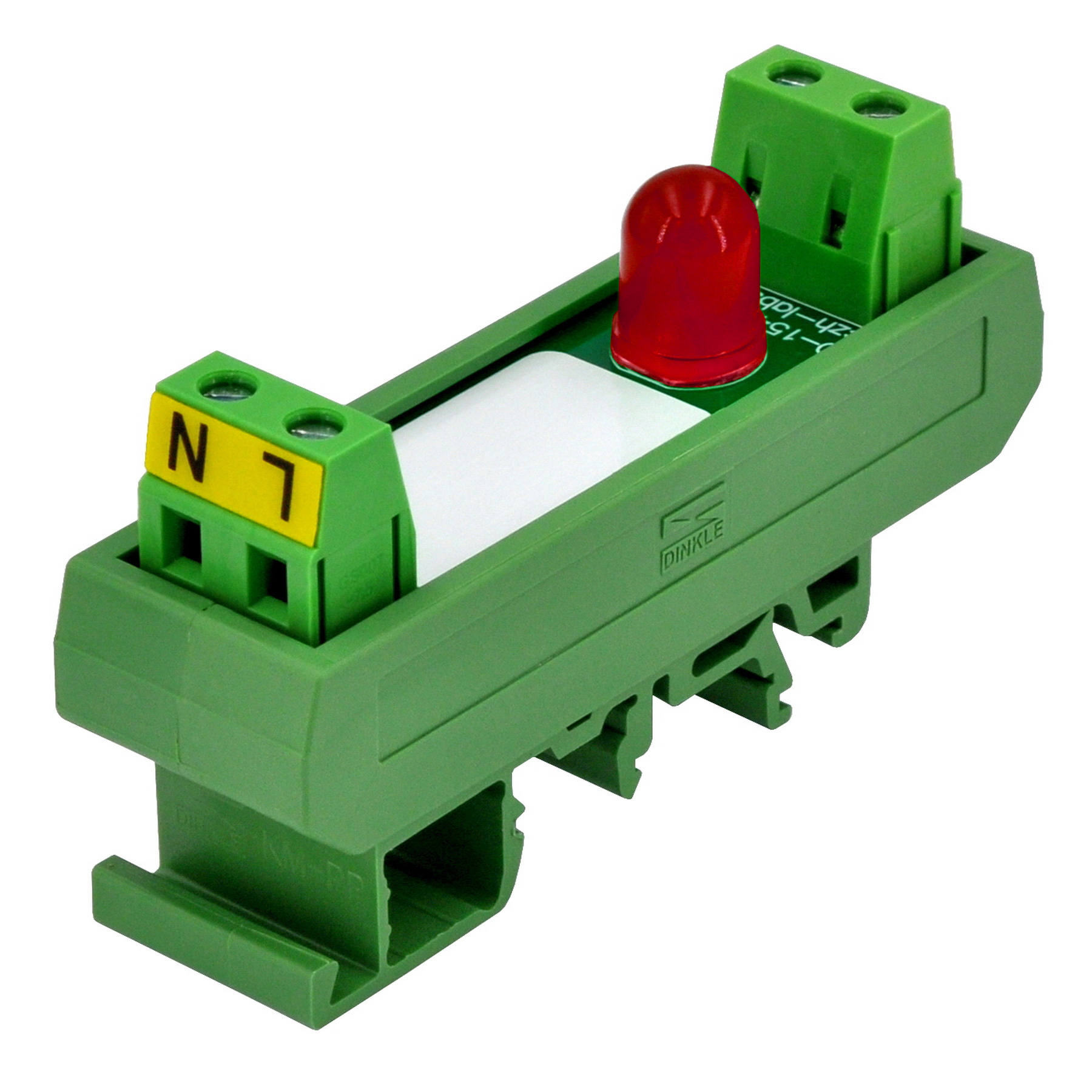 DIN Rail Mount AC 60-280V 1 Channel Red 10mm LED Indicator Light Module