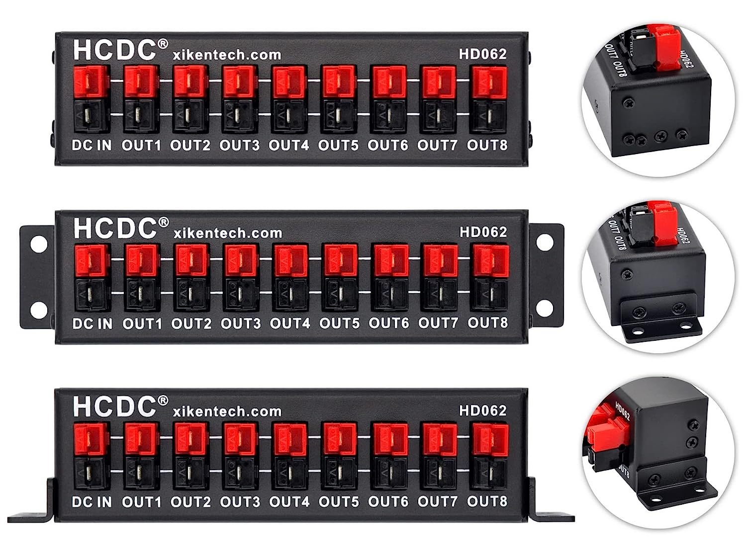 HCDC HD062 8 Output DC Power Distribution Block Module for 15/30/45A Connects