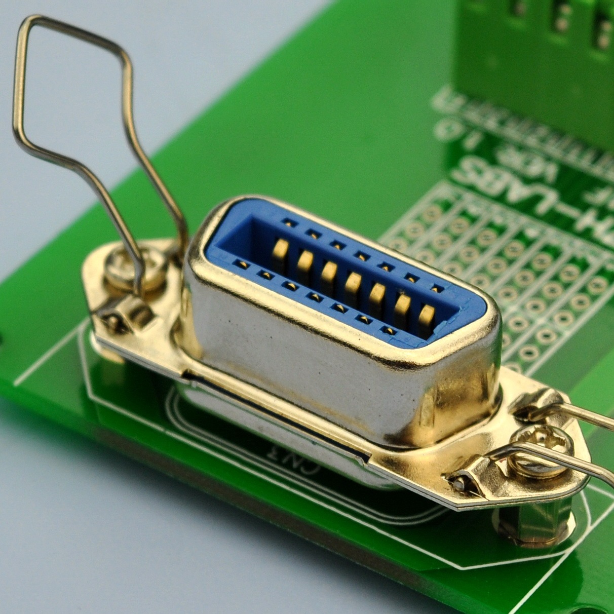 CZH-LABS 14-Pin 0.085" Centronics Vertical Female Ribbon Connector Screw Terminal Block Breakout Board.