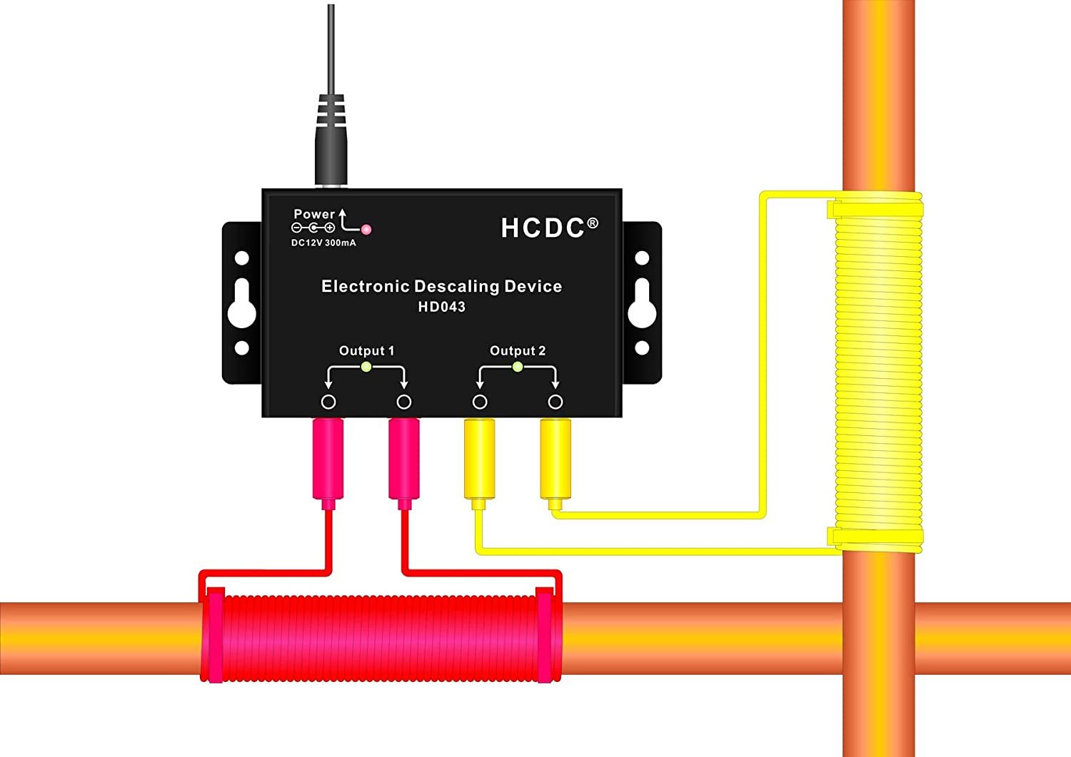 Electronic Water Descaler - Water Softener Alternative - Reduces Limescale, HD043