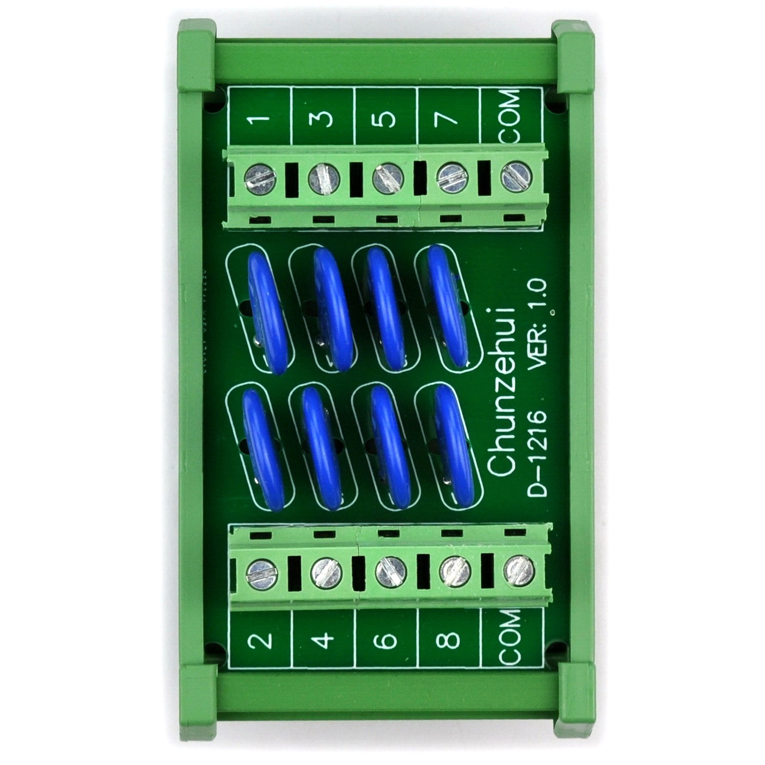 Chunzehui 8 Channels Common DIN Rail Mount 60V SIOV Metal Oxide Varistor Interface Module, Surge Suppressor Protection SPD Board.