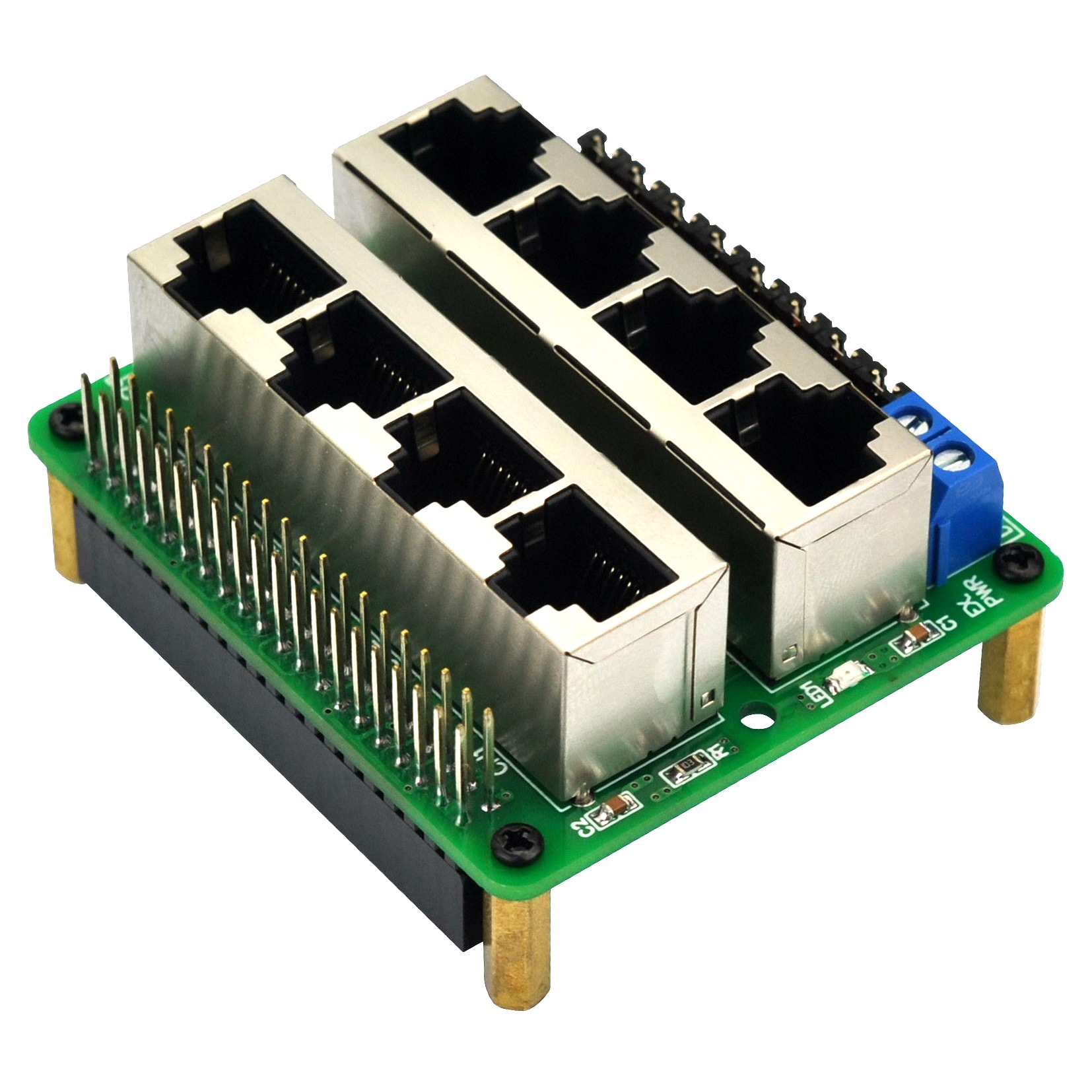 RJ45 GPIO Pinout Breakout Board for Raspberry Pi 1A+ 1B+ 2B 3B 3B+ 3A+ 4B Zero-W