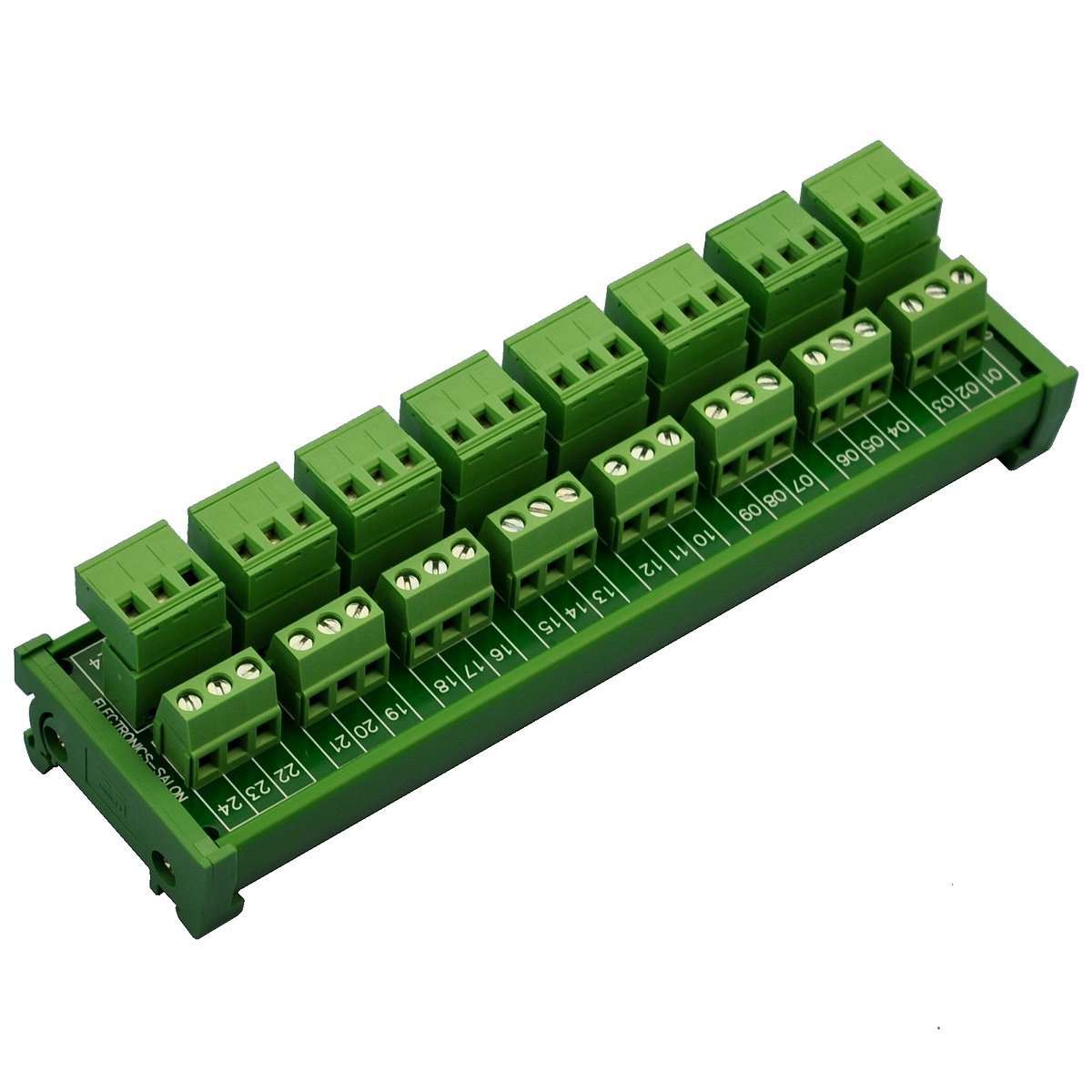 ELECTRONICS-SALON DIN Rail Mount Pluggable Top Wiring 8x3 Pole 10A/300V Terminal Block Module.