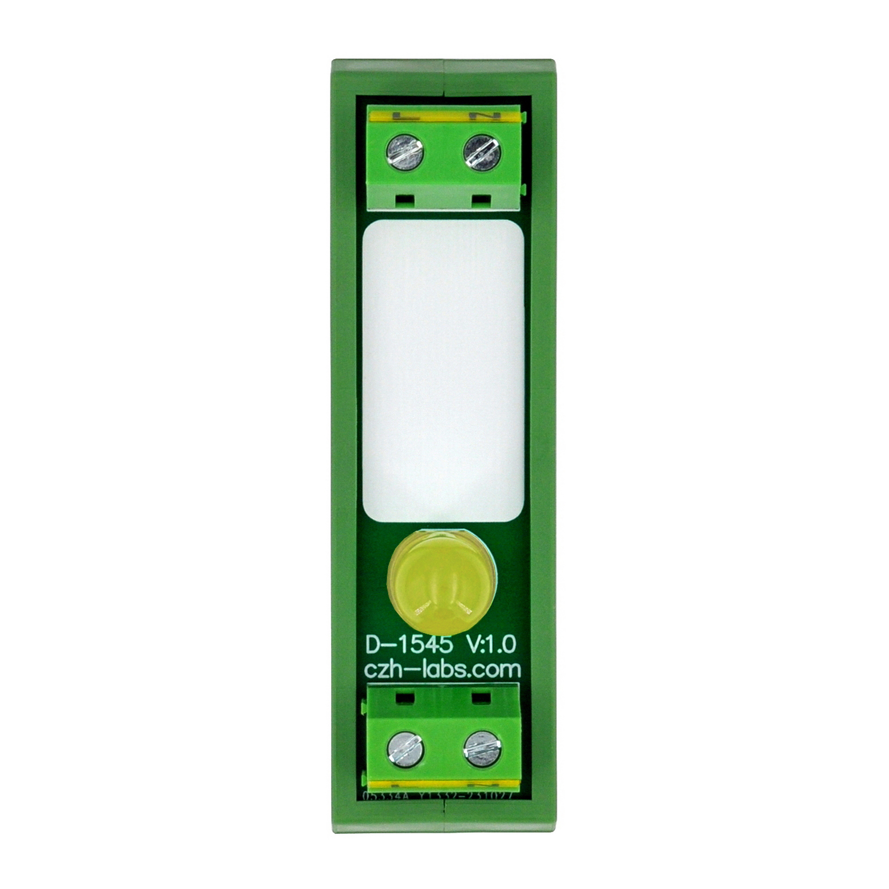DIN Rail Mount AC 60-280V 1 Channel Yellow 10mm LED Indicator Light Module
