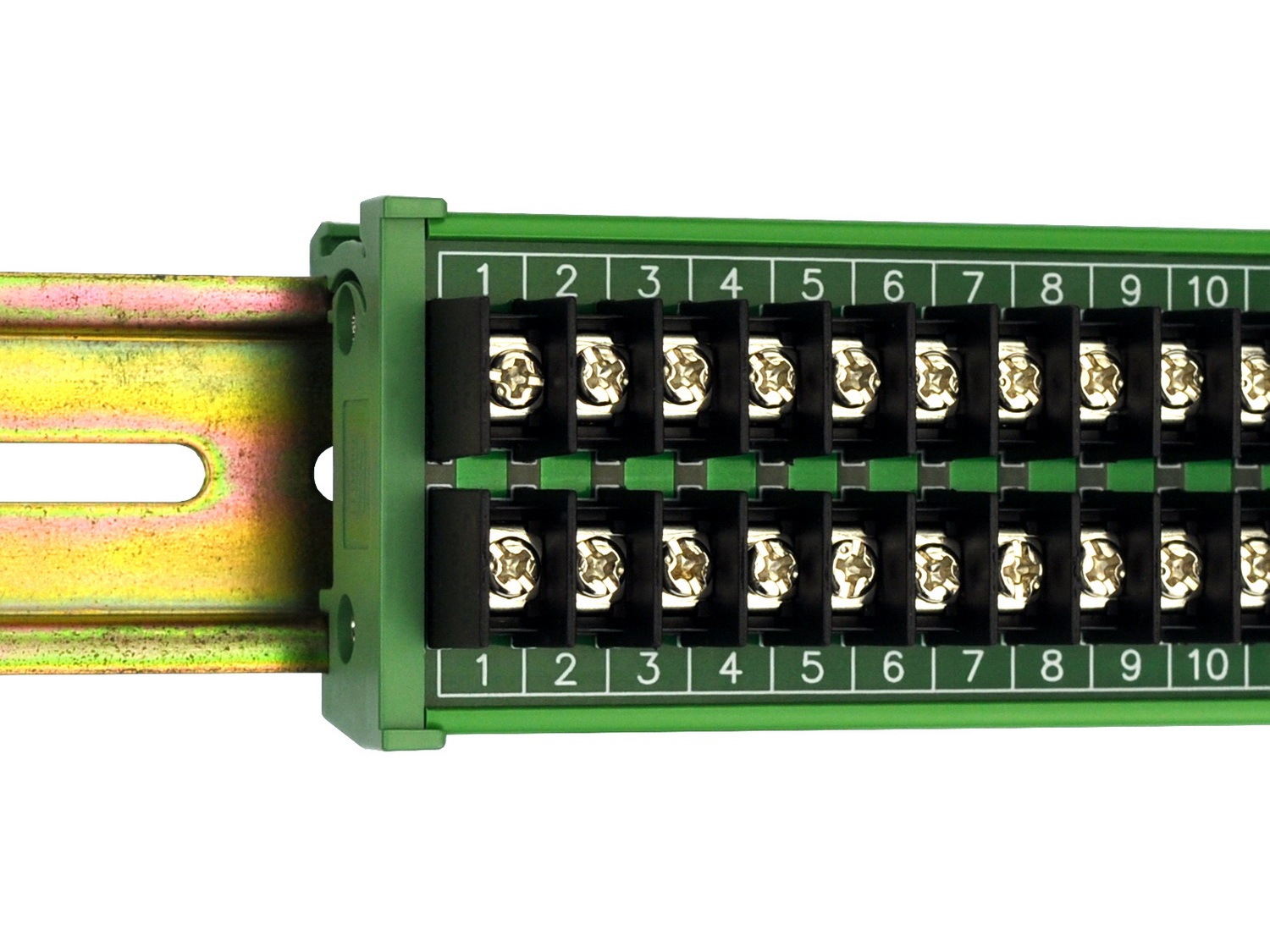 DIN Rail Mount 20Amp 2x36 Position Barrier Terminal Block Module