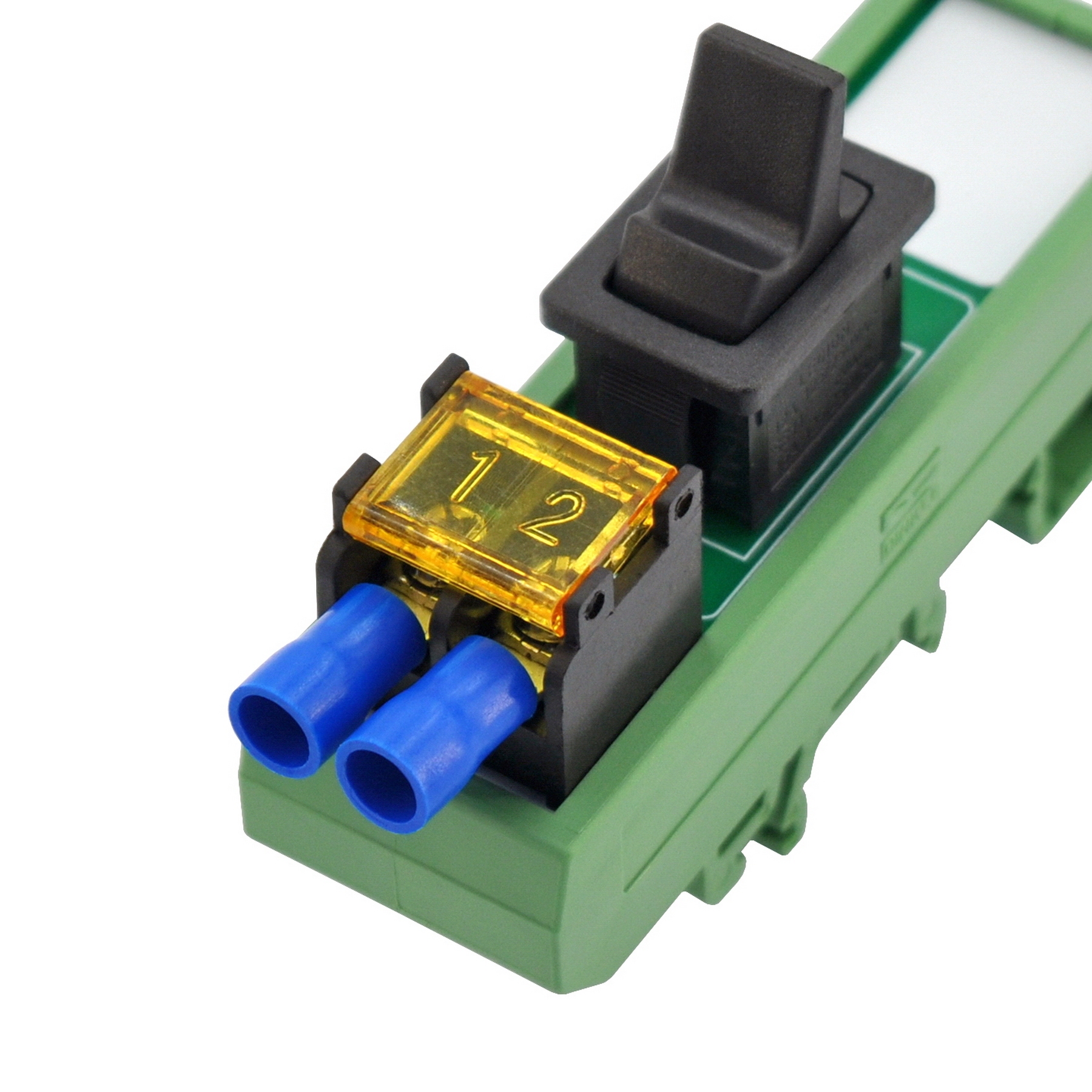 DIN Rail Mount 1 Channel Paddle Rocker Switch Module, 10Amp 250VAC / 50VDC