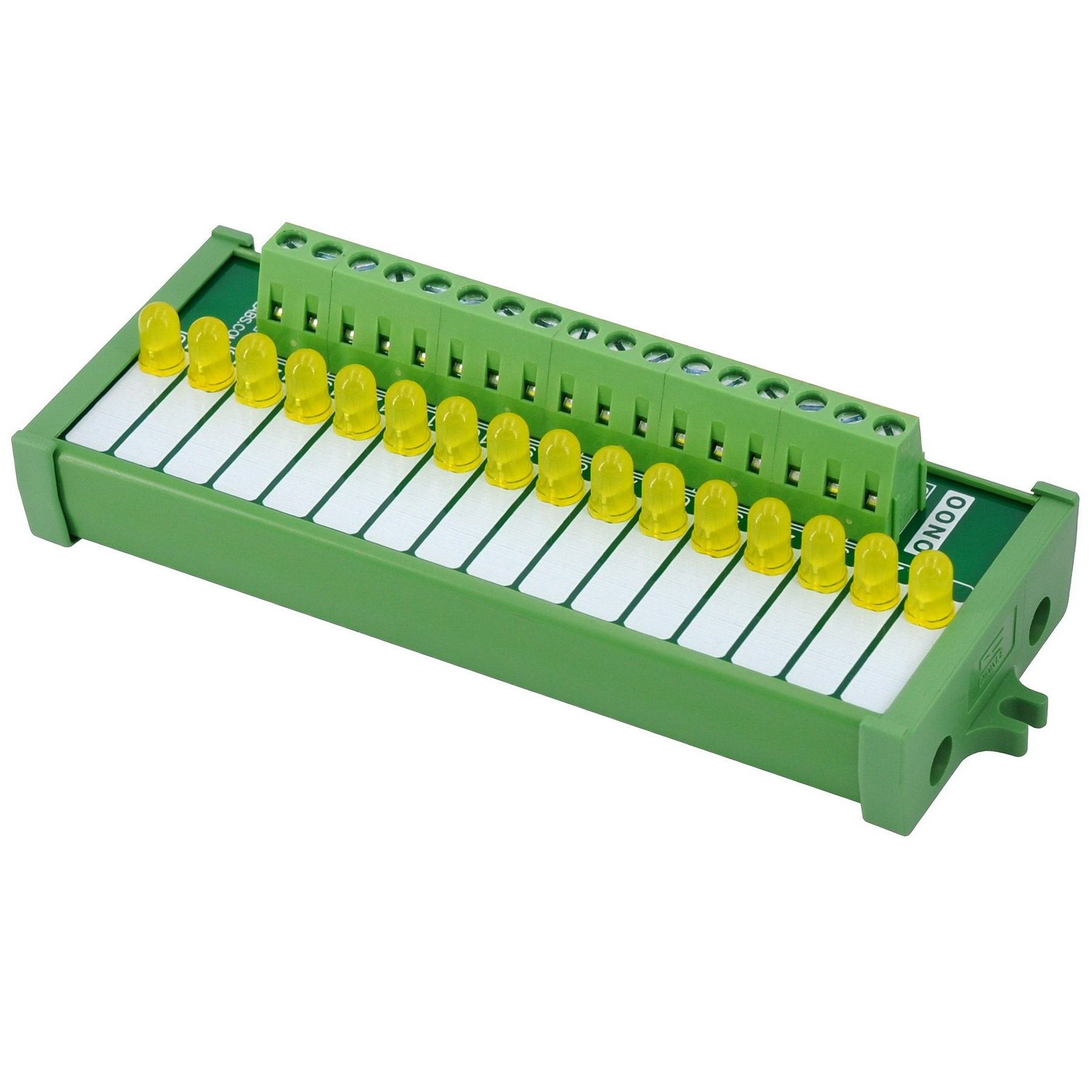 Screw Mount 16 Yellow LED Indicator Light Module, Support 5-50VDC Common Positive and Negative