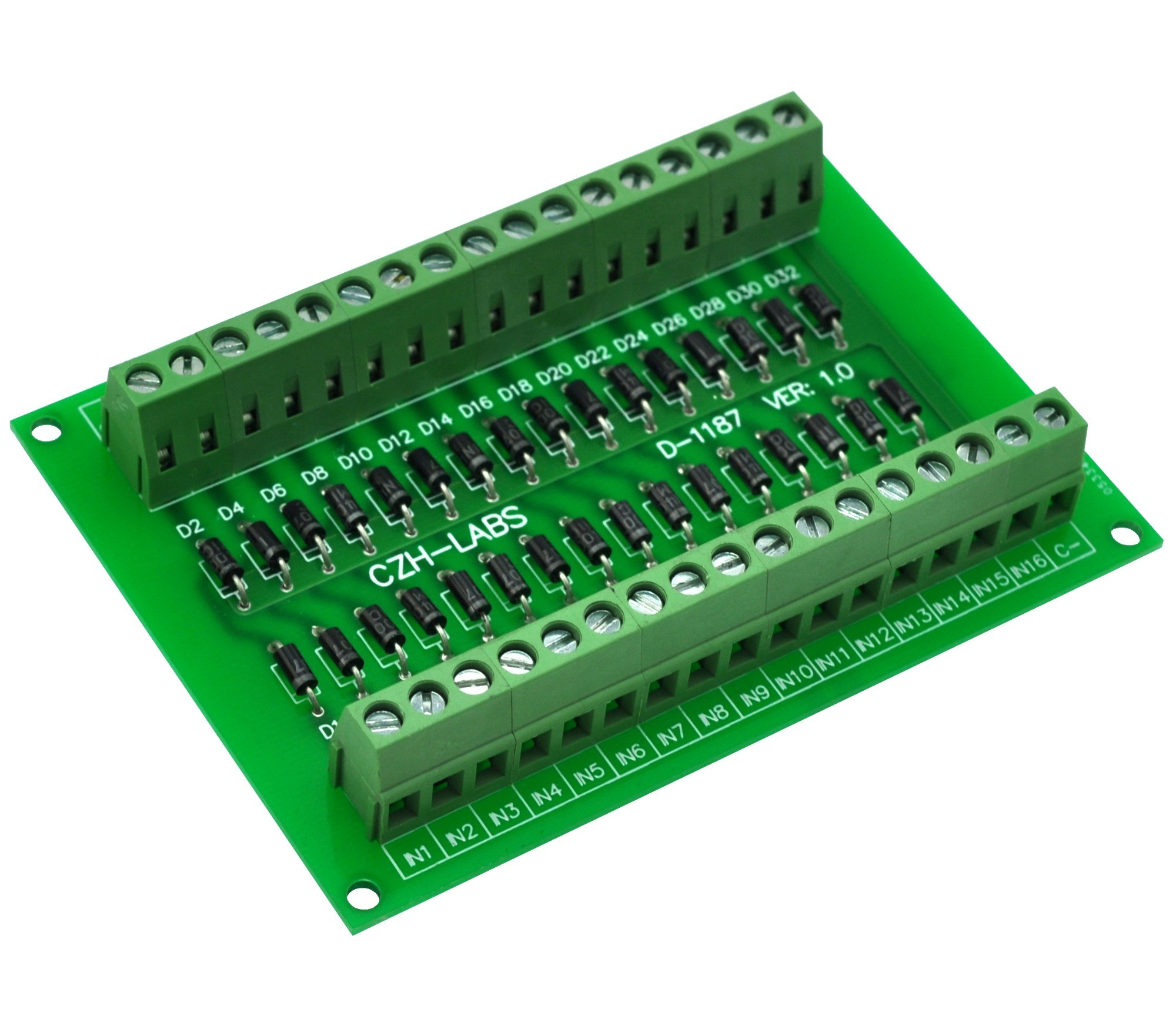 CZH-LABS Common Cathode DC Lamp Test Module, 16 Channels.