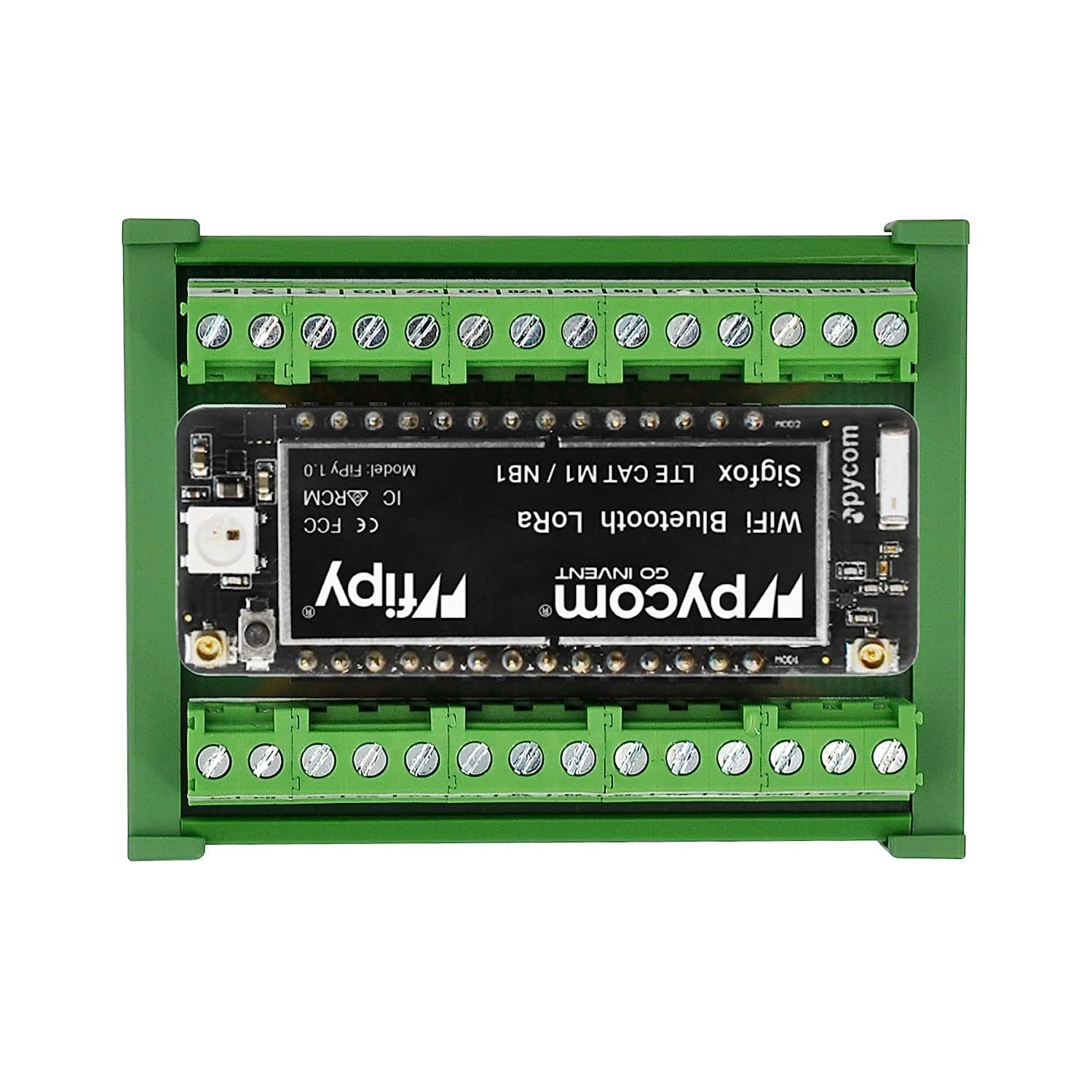Terminal Block Breakout Board Module for Pycom WiPy LoPy SiPy FiPy (DIN Rail Mount)