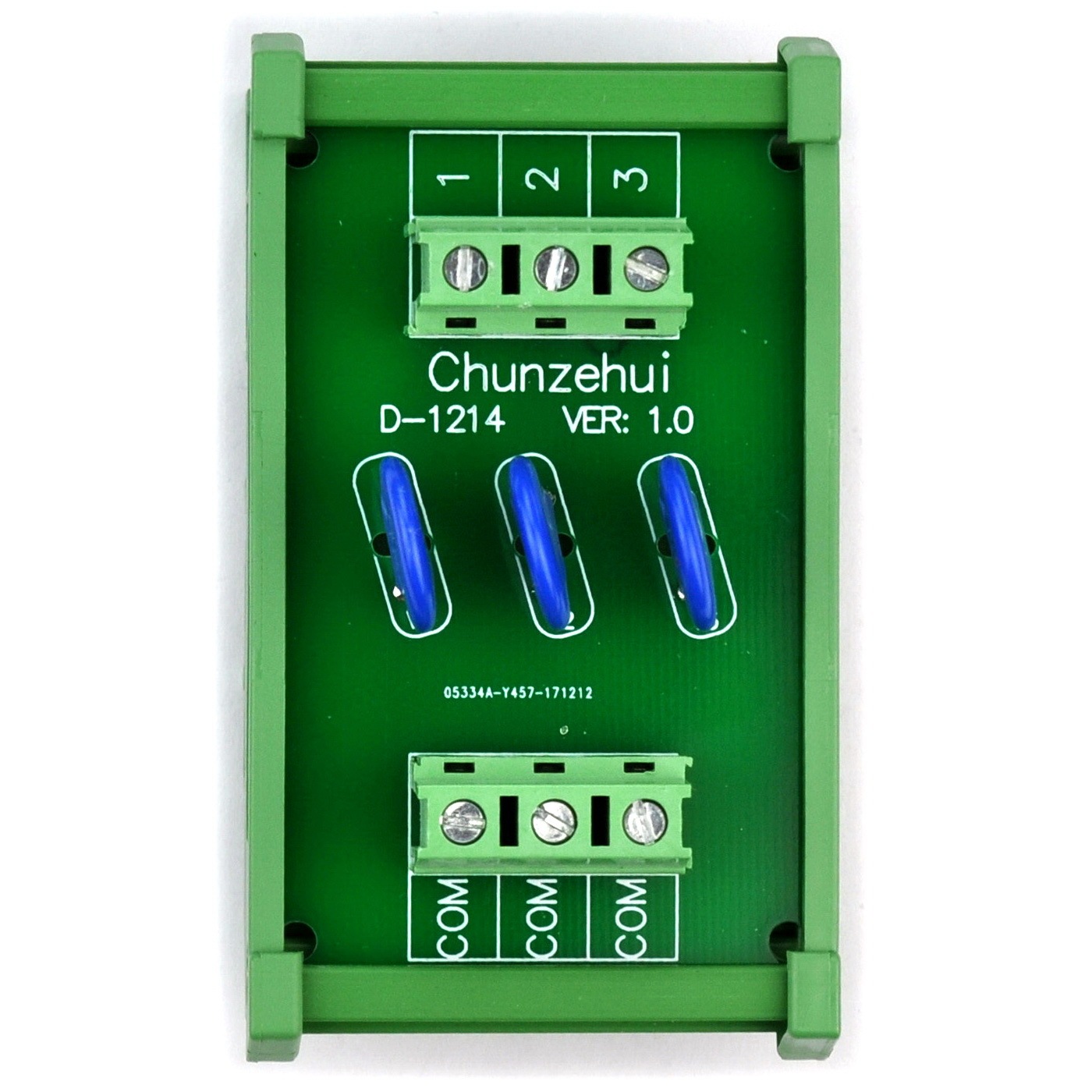 Chunzehui 3 Channels Common DIN Rail Mount 60V SIOV Metal Oxide Varistor Interface Module, Surge Suppressor Protection SPD Board.