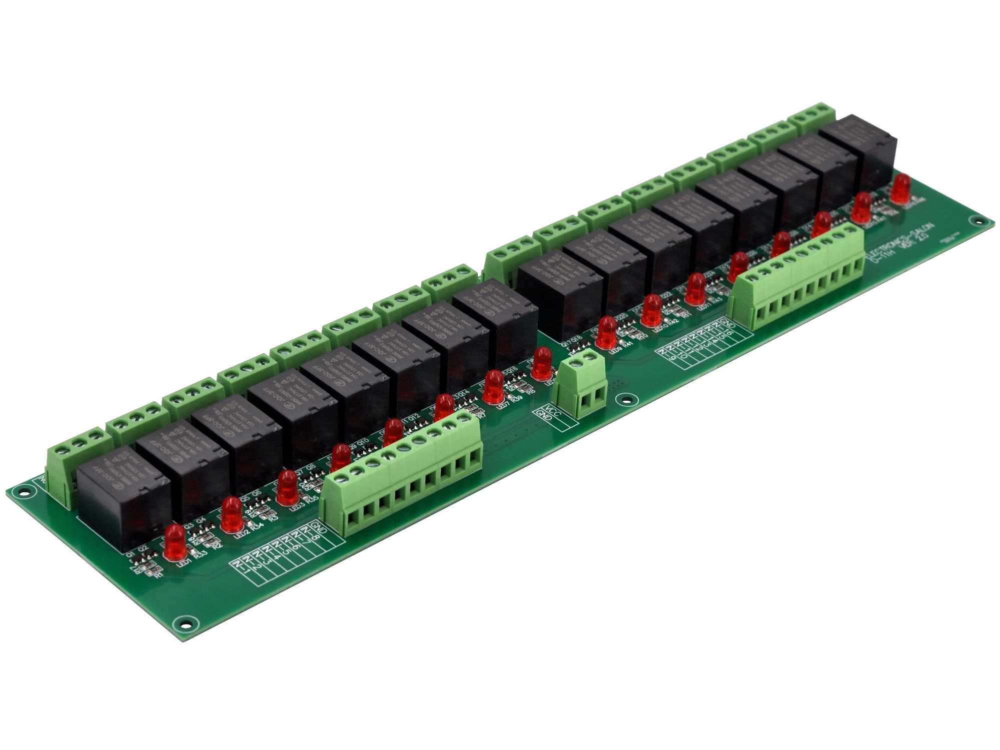 ELECTRONICS-SALON 16 SPDT 10Amp Power Relay Module, DC 24V Version.
