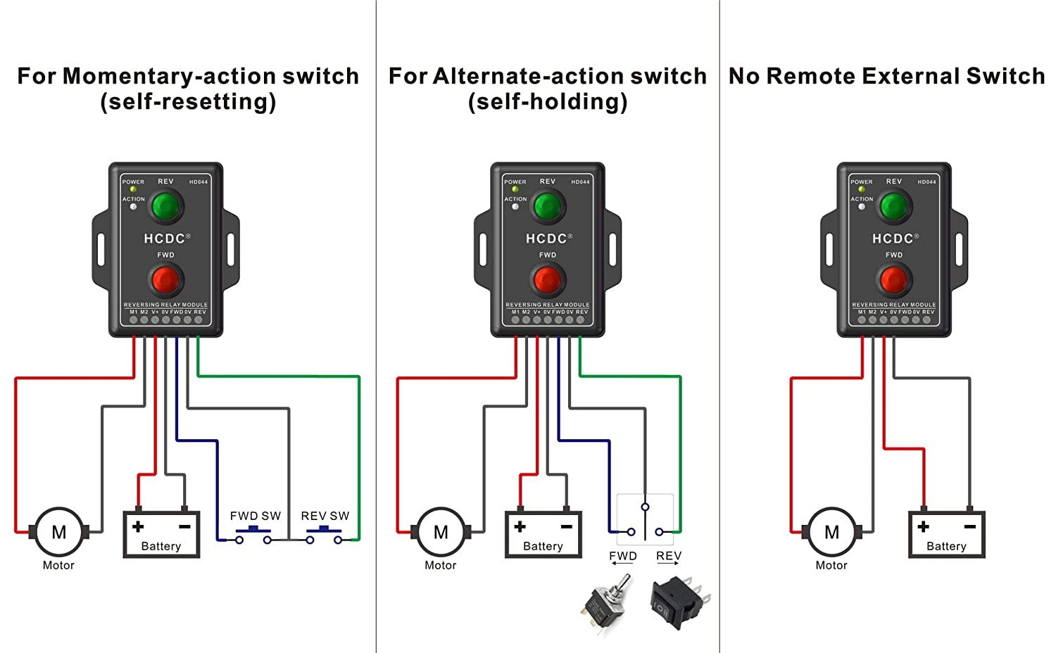 DC12V 10Amp Forward and Reverse Relay Module for Motor/Linear Actuator, Reversing Relay Module