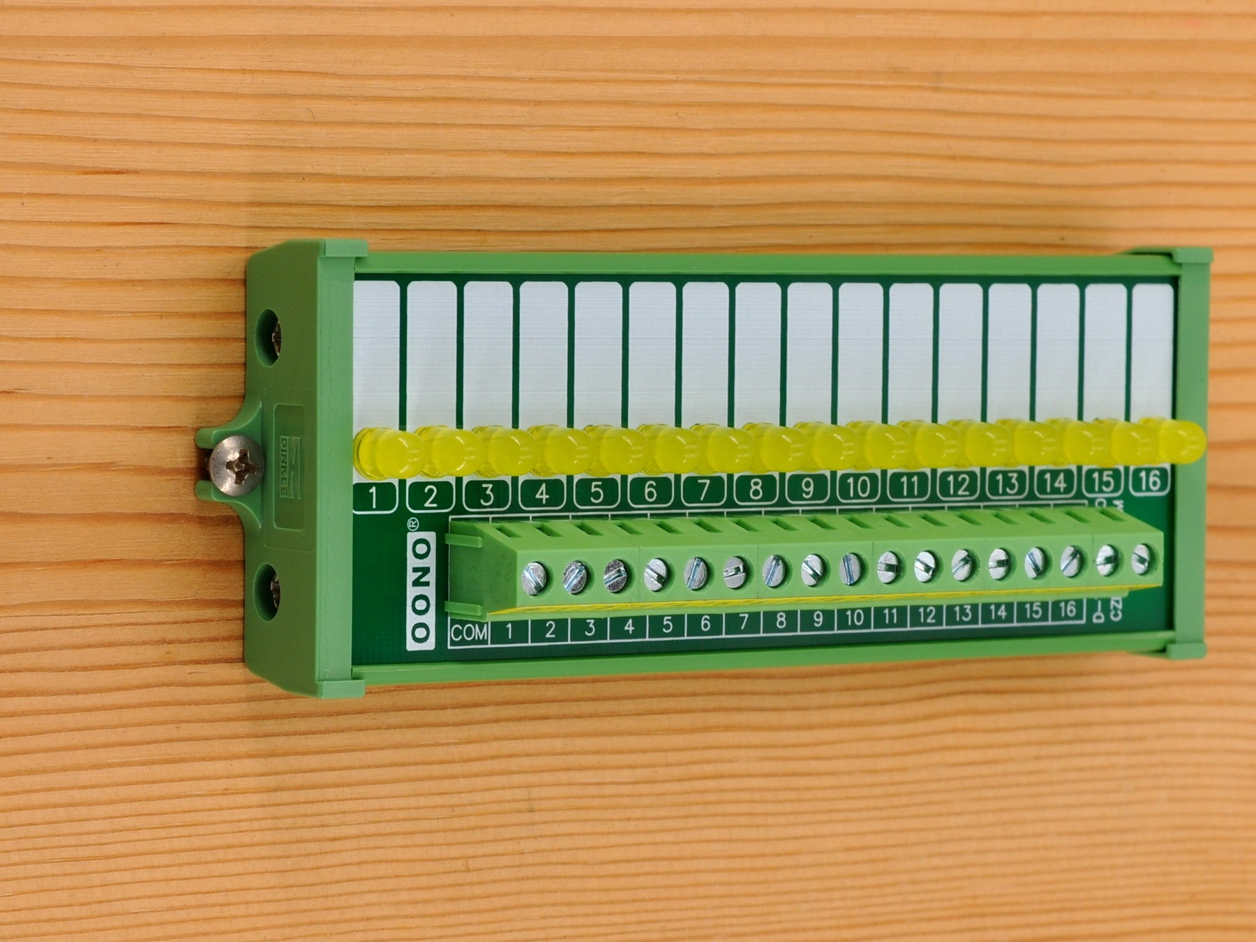 Screw Mount 16 Yellow LED Indicator Light Module, Support 5-50VDC Common Positive and Negative