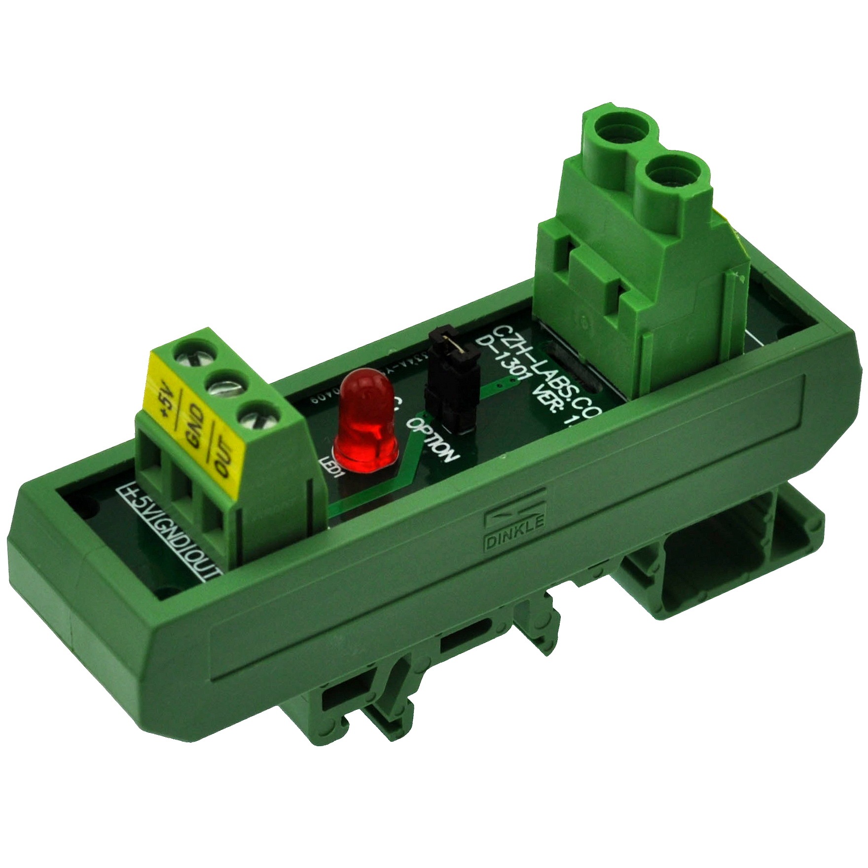 Slim DIN Rail Mount AC/DC +/-20Amp Current Sensor Module, based on ACS712.