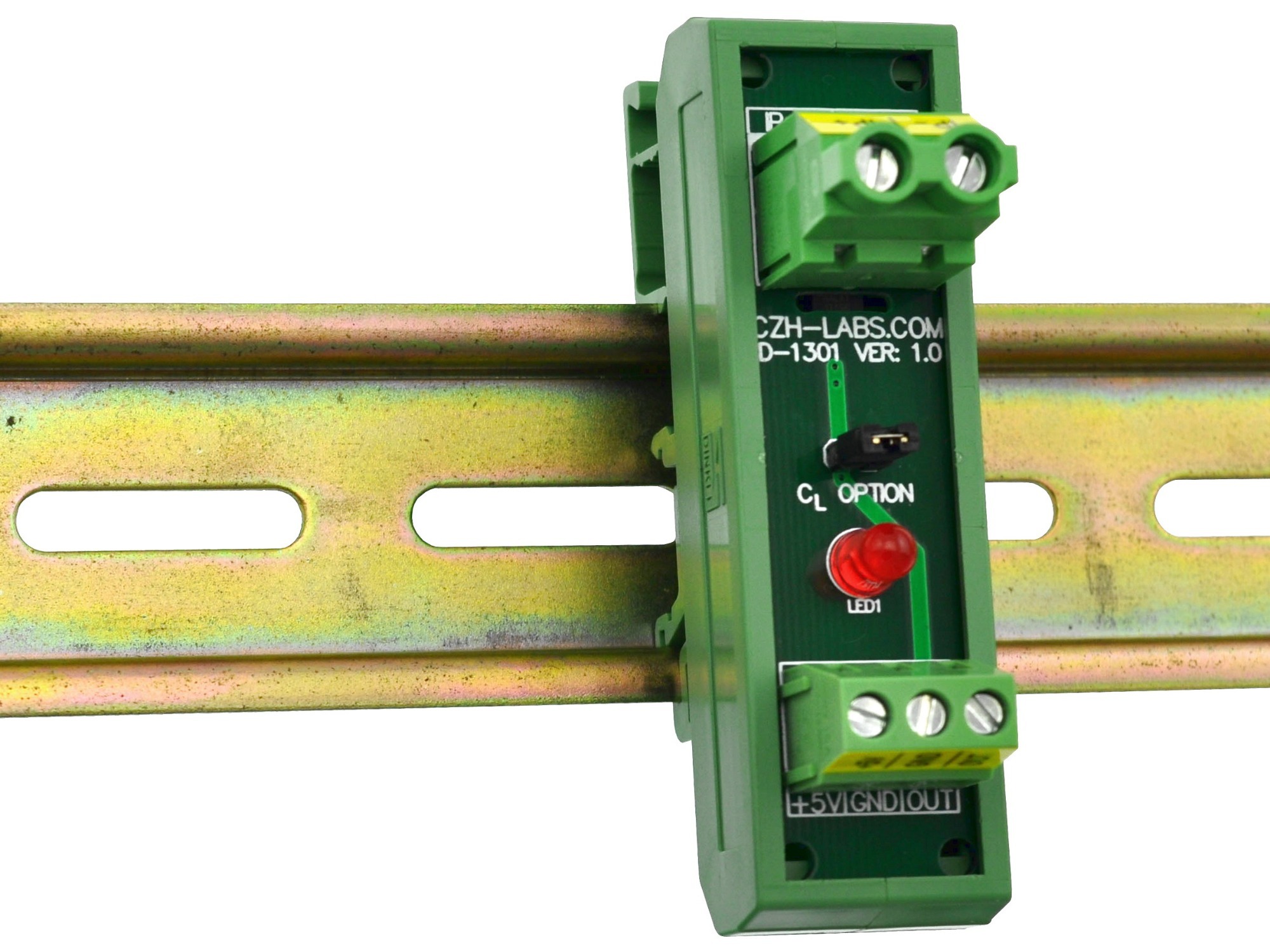 Slim DIN Rail Mount AC/DC +/-20Amp Current Sensor Module, based on ACS712.