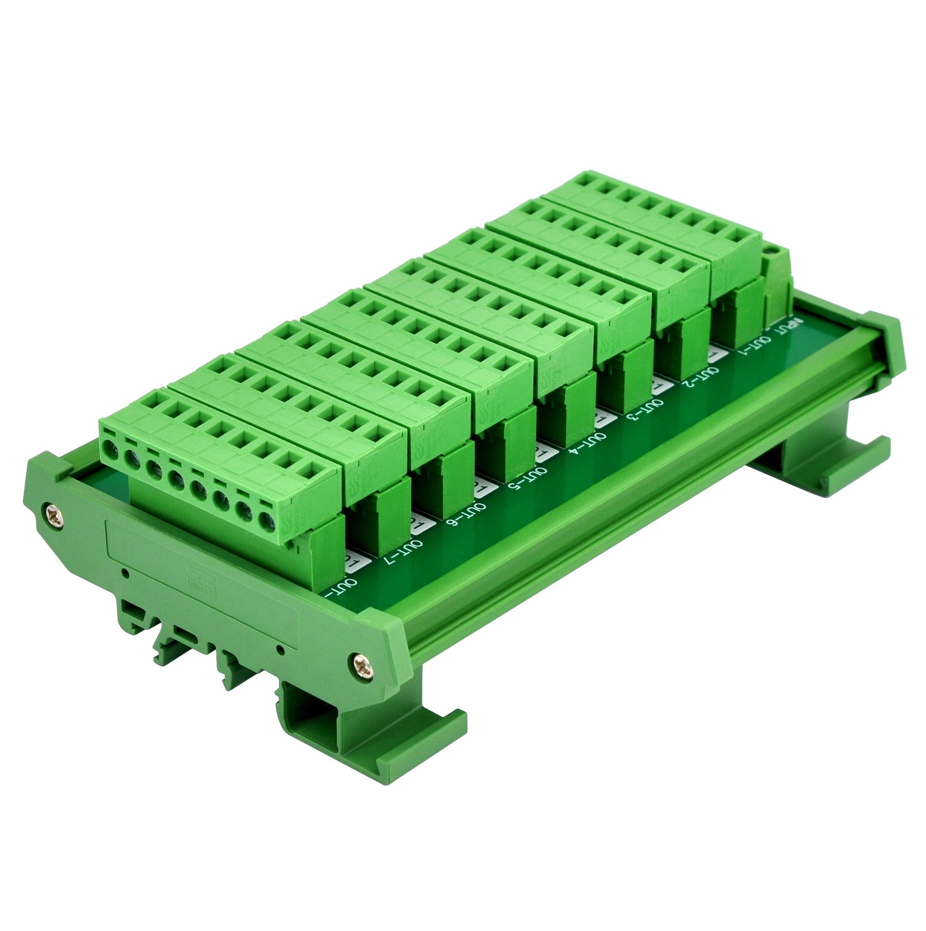 DIN Rail Mount 10A/300V 8x8 Pole Pluggable Screw Terminal Block Distribution Module
