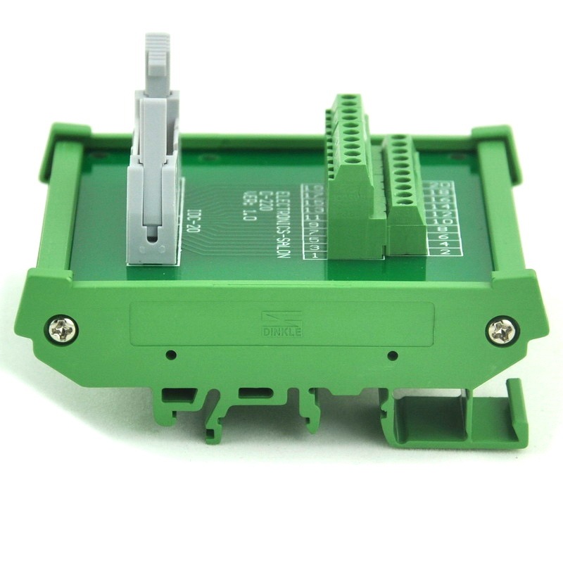 ELECTRONICS-SALON IDC-34 DIN Rail Mounted Interface Module, Breakout Board, Terminal Block.