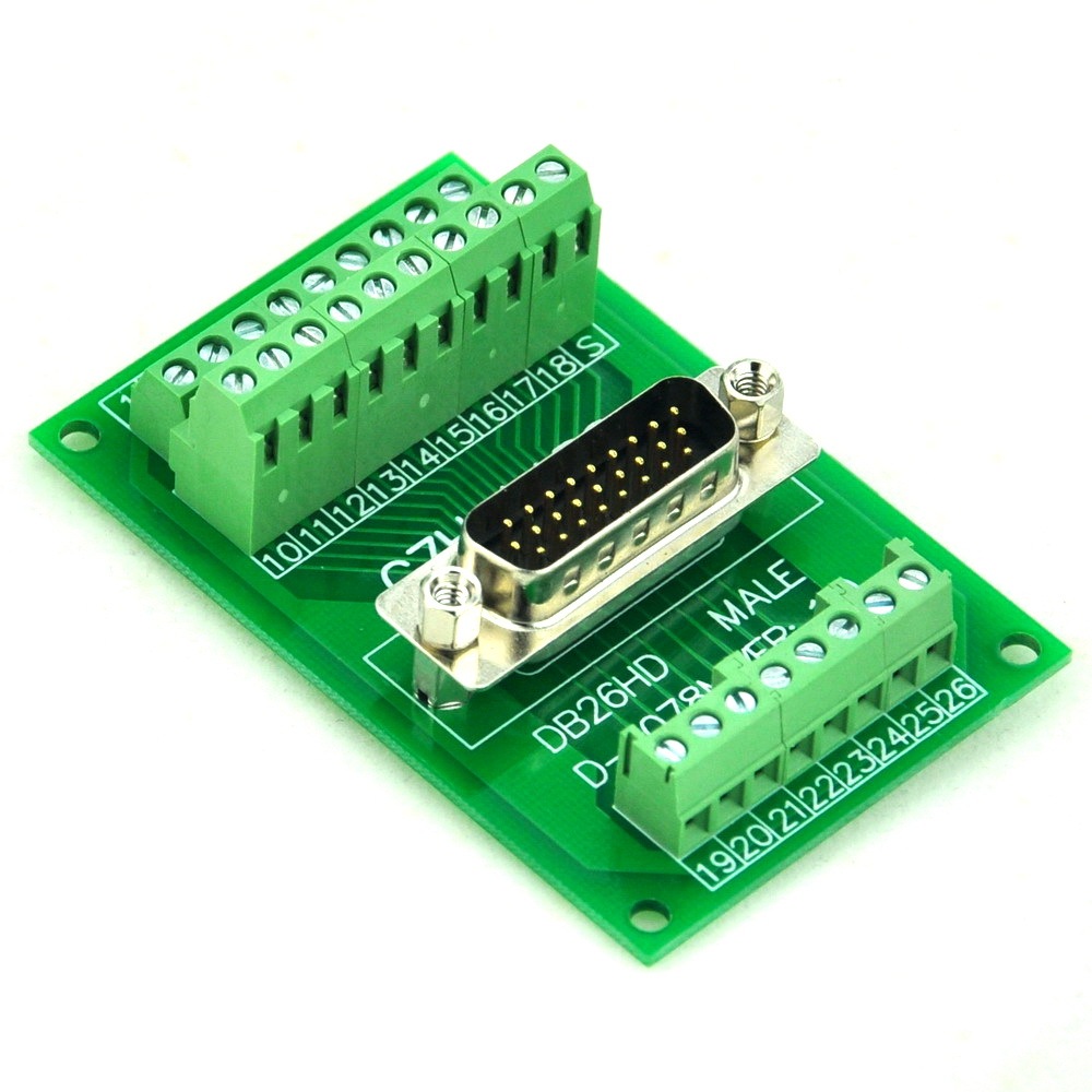CZH-LABS D-SUB DB26HD Male Header Breakout Board, DSUB.