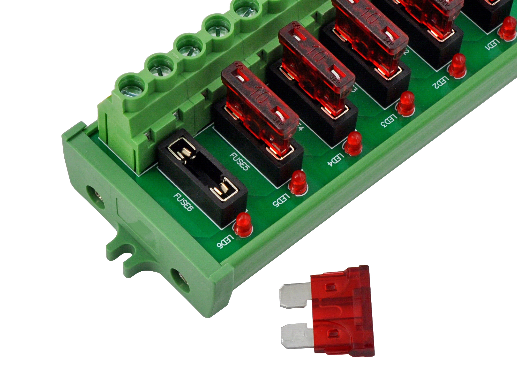 Screw Mount DC 5 - 32V 6 Channel ATO Fuse Module, CZH-LABS D-1707P/32V