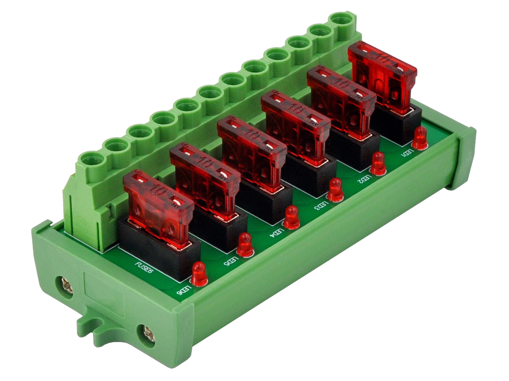Screw Mount DC 5 - 32V 6 Channel ATO Fuse Module, CZH-LABS D-1707P/32V