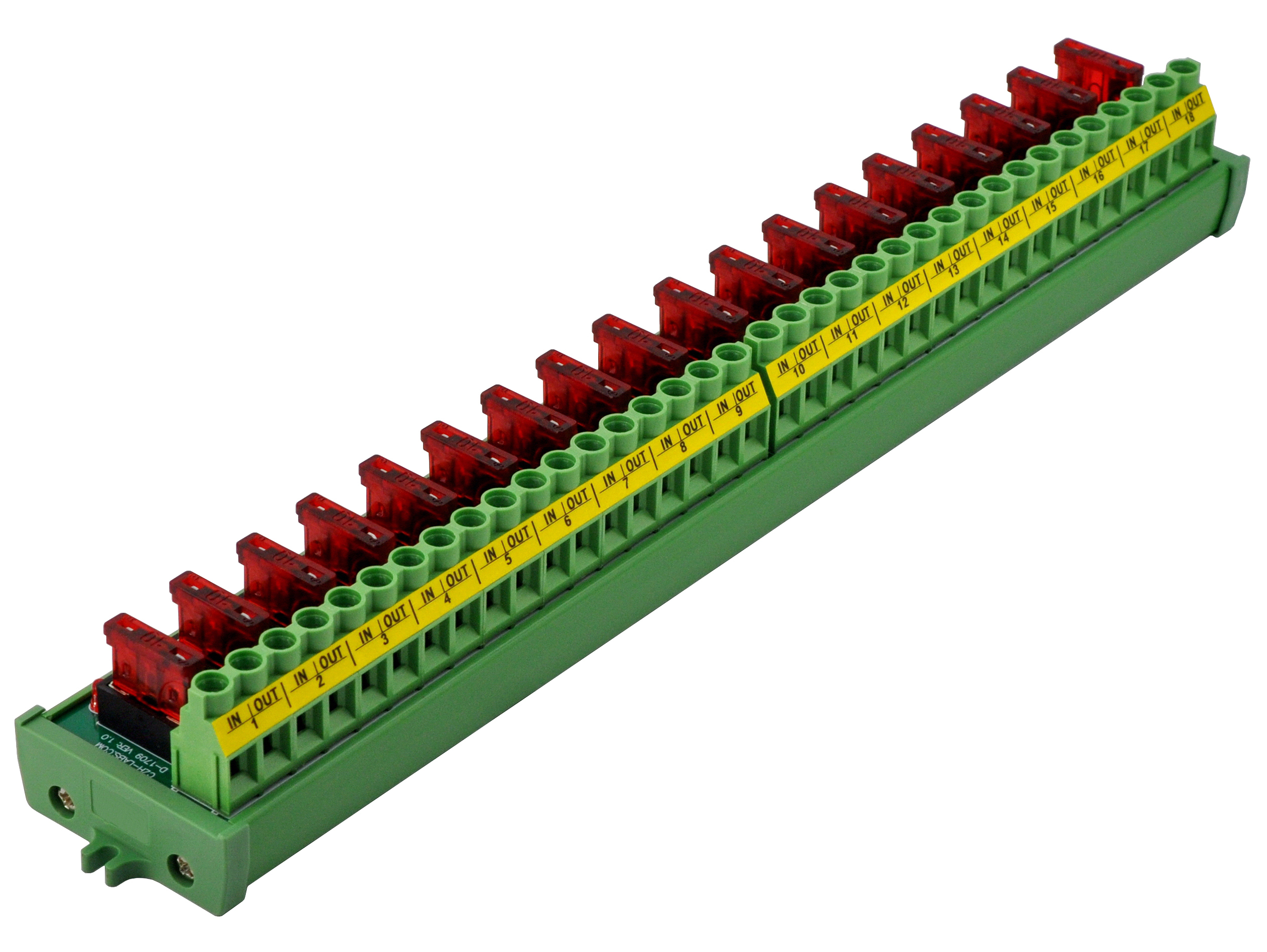 Screw Mount DC 5 - 32V 18 Channel ATO Fuse Module, CZH-LABS D-1709P/32V