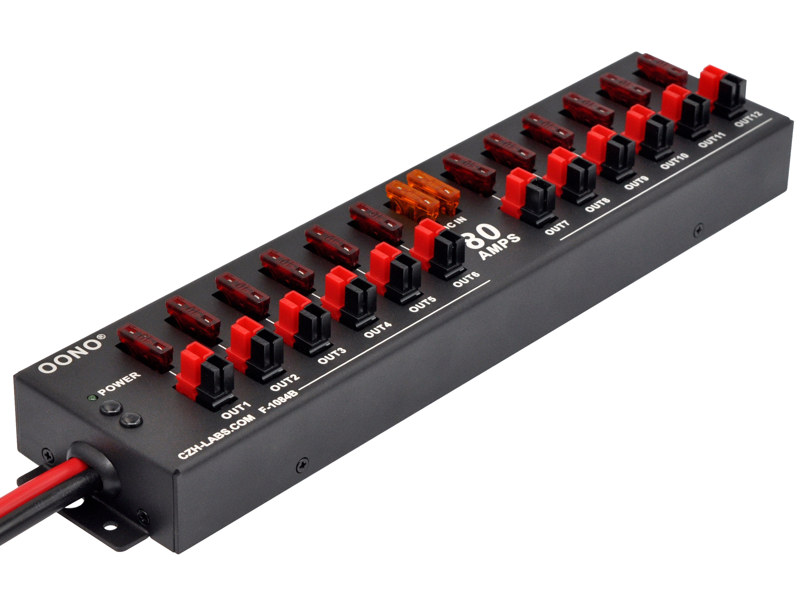 Wired 12 Port Powerpole DC Power Splitter Distribution Module