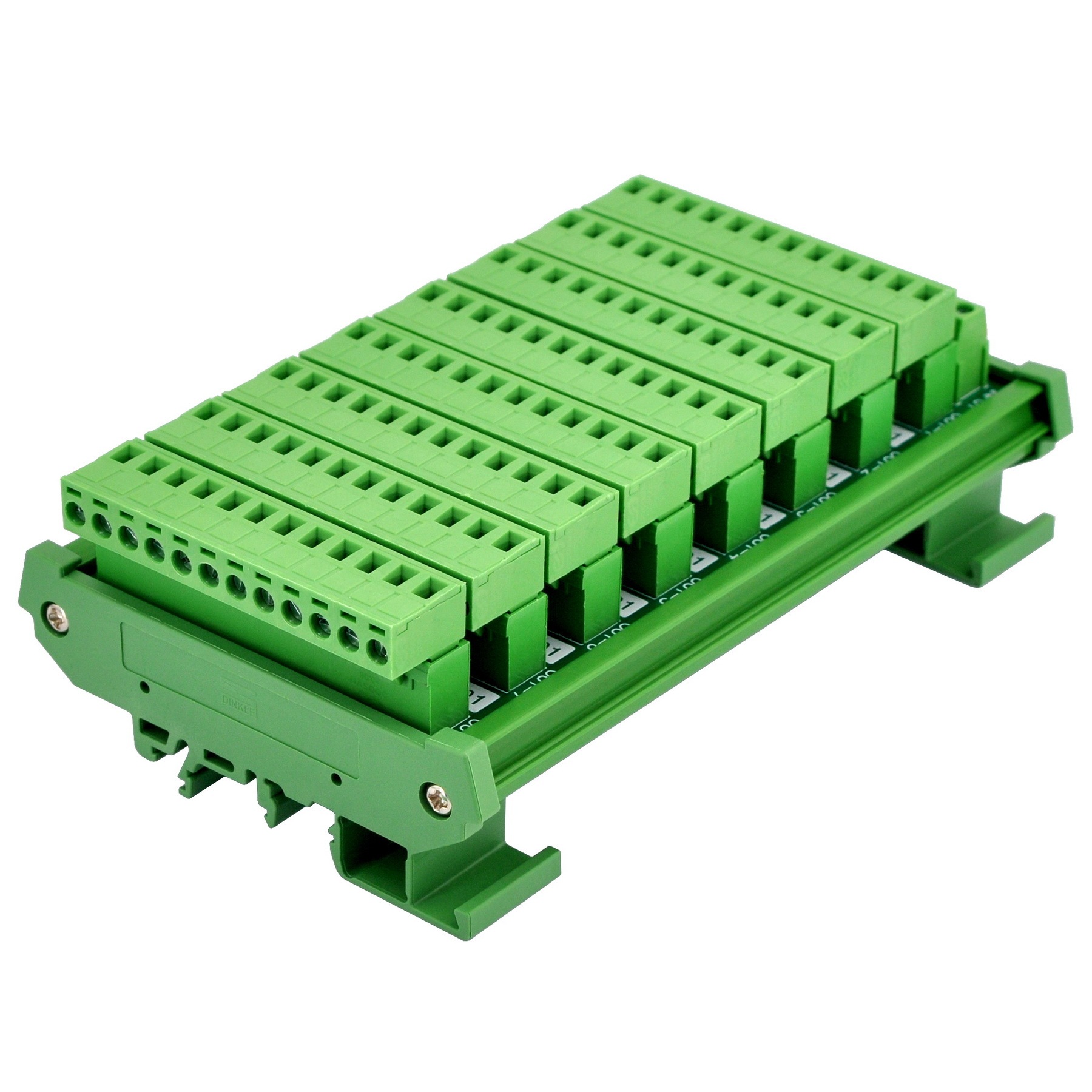 DIN Rail Mount 10A/300V 8x12 Pole Pluggable Screw Terminal Block Distribution Module