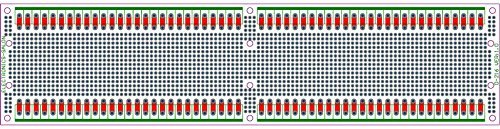 ELECTRONICS-SALON 1PCS Double-Side Prototype PCB,Universal Board, 296x72mm.