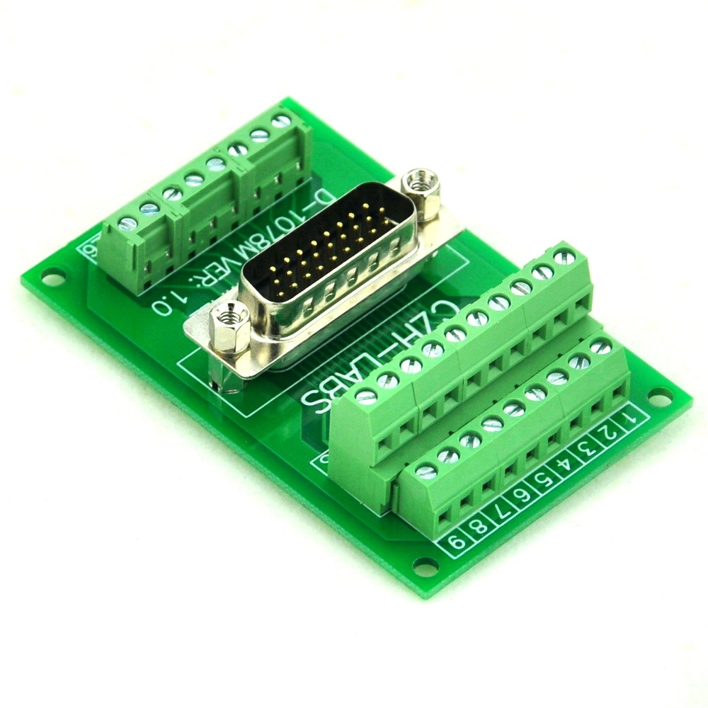CZH-LABS D-SUB DB26HD Male Header Breakout Board, DSUB.