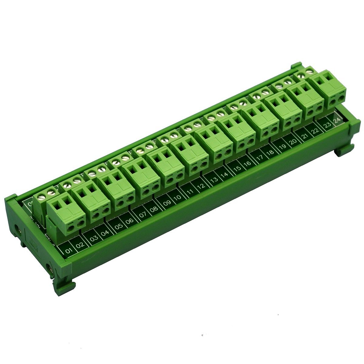 ELECTRONICS-SALON DIN Rail Mount Pluggable Top Wiring 12x2 Pole 10A/300V Terminal Block Module.