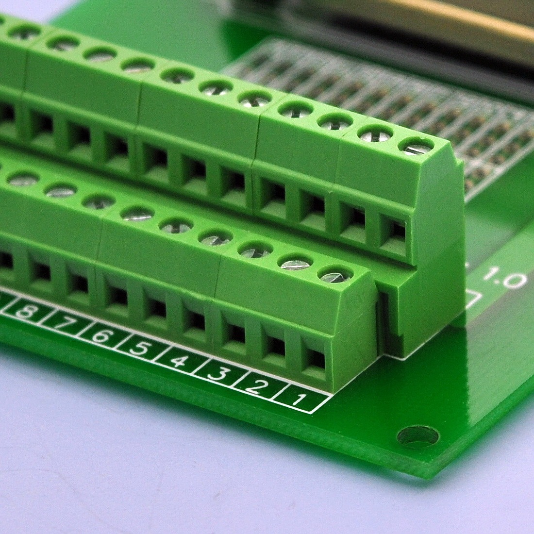 CZH-LABS 24-Pin 0.085" Centronics Vertical Male Ribbon Connector Screw Terminal Block Breakout Board.