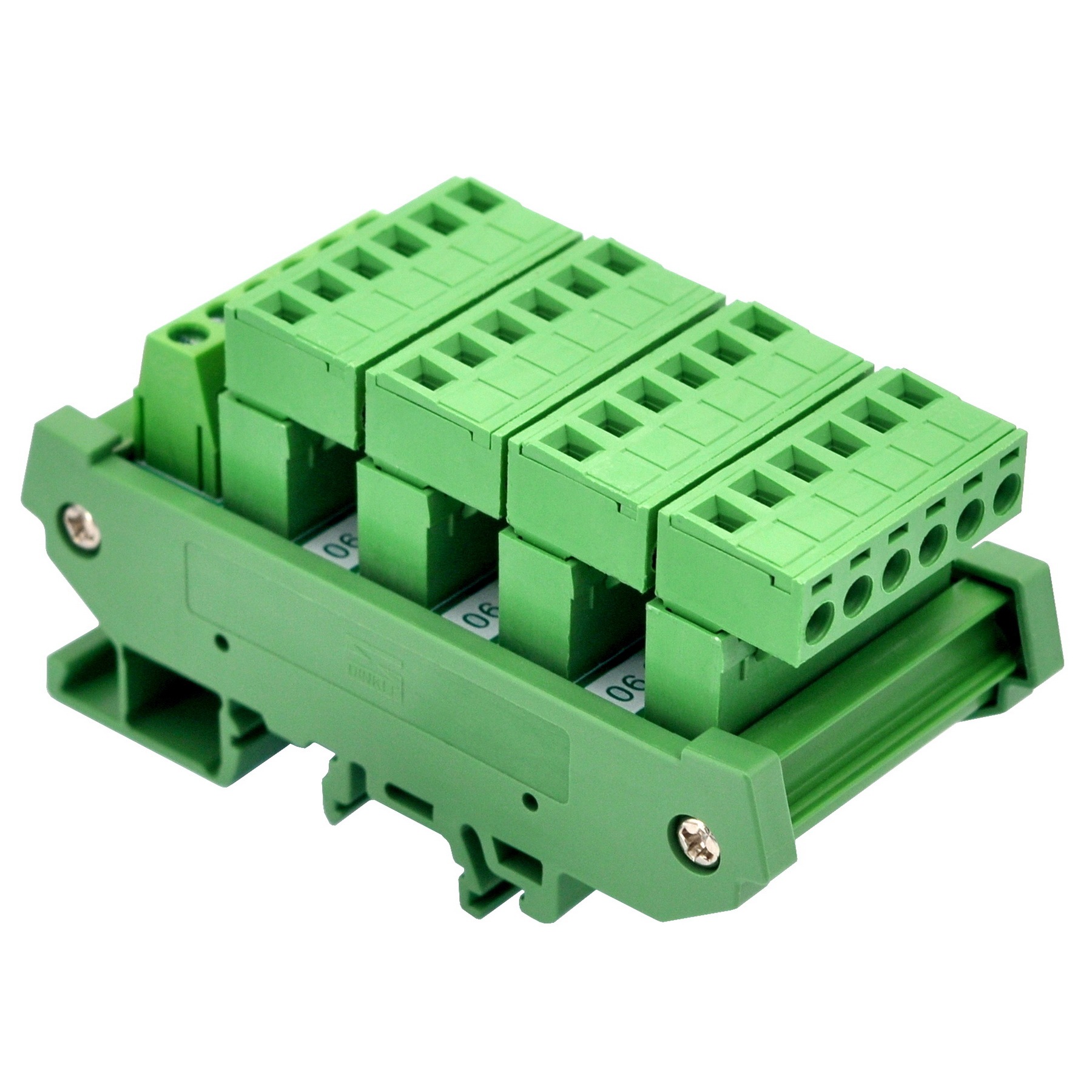Slim DIN Rail Mount 10A/300V 5x6 Position Pluggable Screw Terminal Block Distribution Module